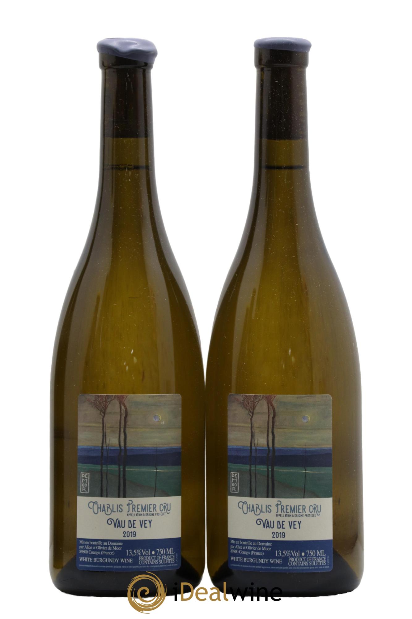 Chablis 1er Cru Vau de Vey Alice et Olivier De Moor 2019 - Lot de 2 bouteilles - 0