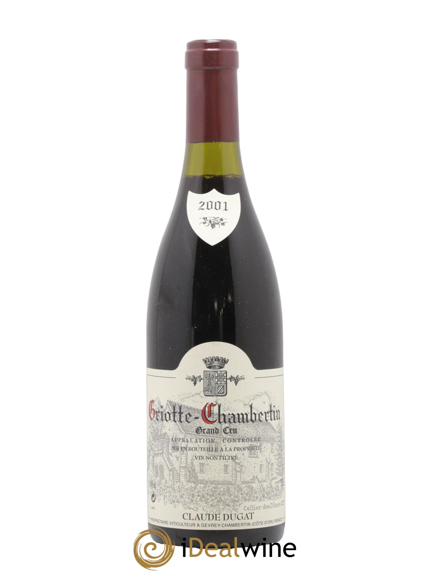 Griotte-Chambertin Grand Cru Claude Dugat 2001 - Lot de 1 bouteille - 0