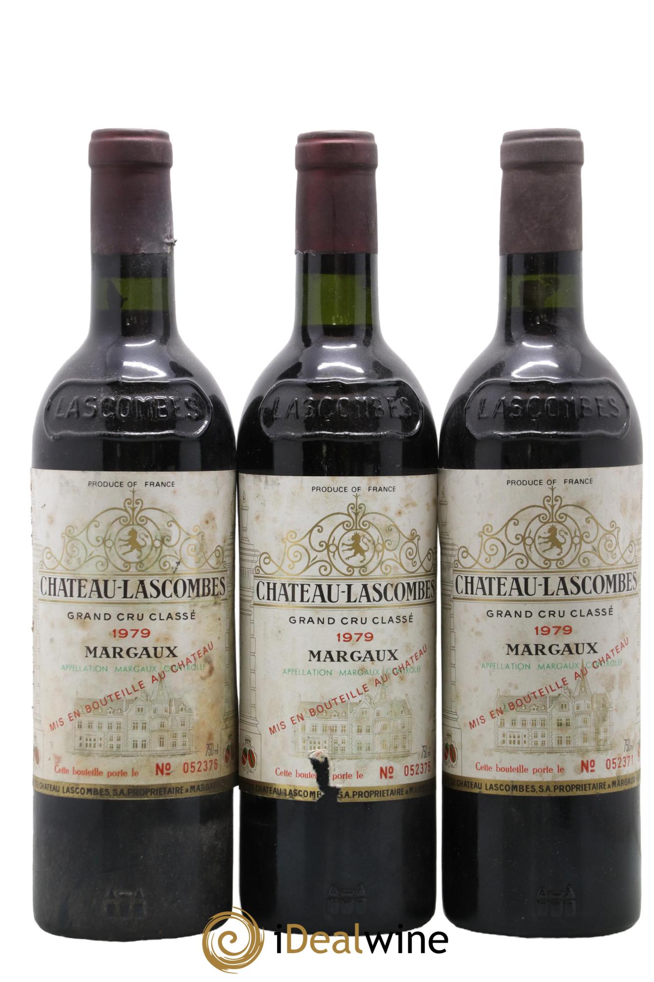 Château Lascombes 2ème Grand Cru Classé 1979 - Lot de 3 bouteilles - 0