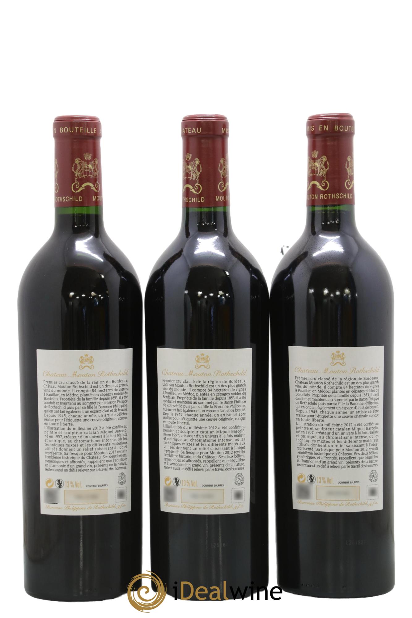 Château Mouton Rothschild 1er Grand Cru Classé 2012 - Lot of 6 bottles - 3