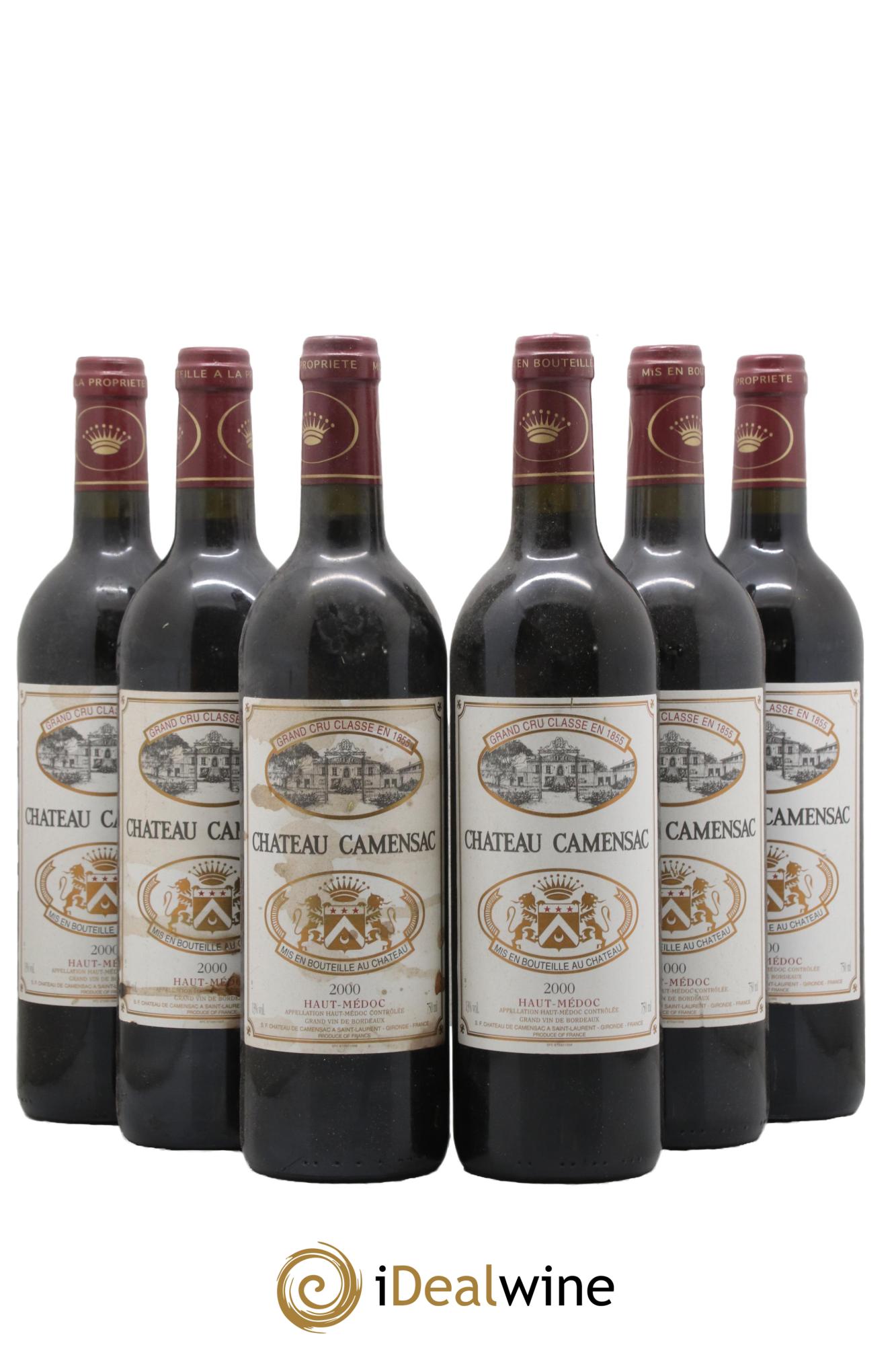 Château Camensac 5ème Grand Cru Classé 2000 - Lotto di 6 bottiglie - 0