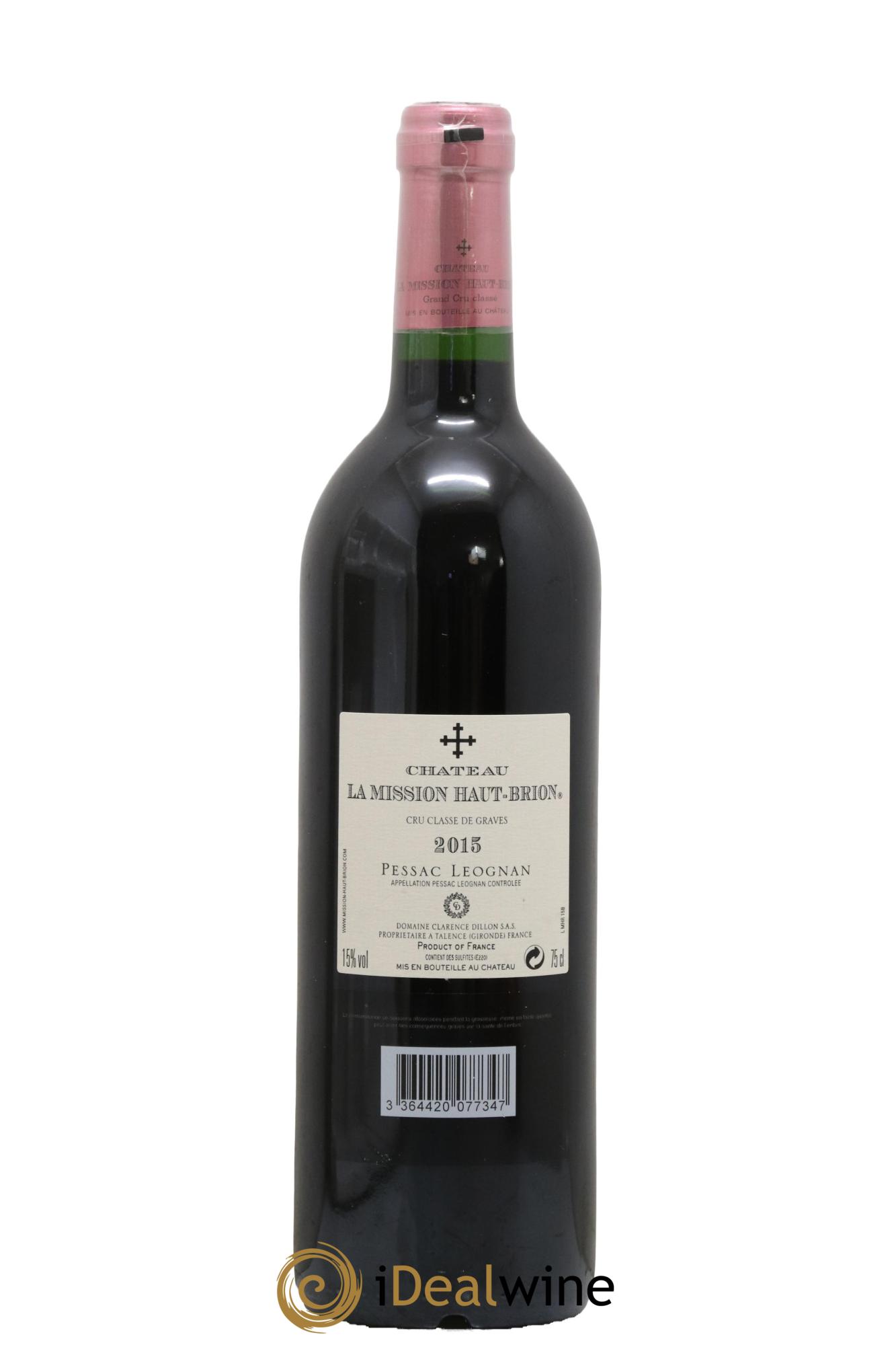 Château la Mission Haut-Brion Cru Classé de Graves 2015 - Lot de 1 bouteille - 1