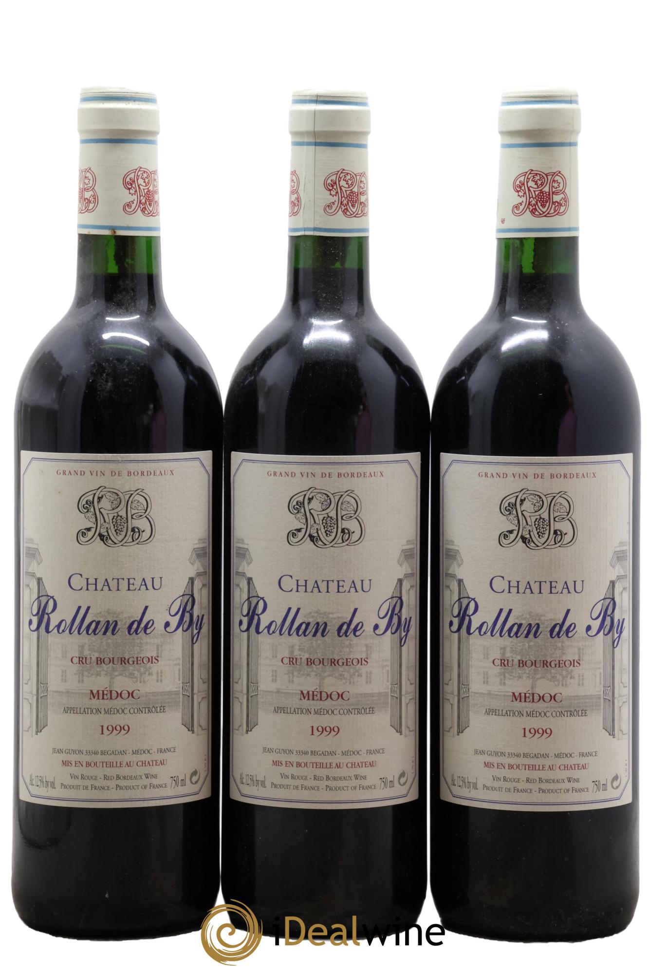 Château Rollan de By Cru Bourgeois 1999 - Lot de 3 bouteilles - 0