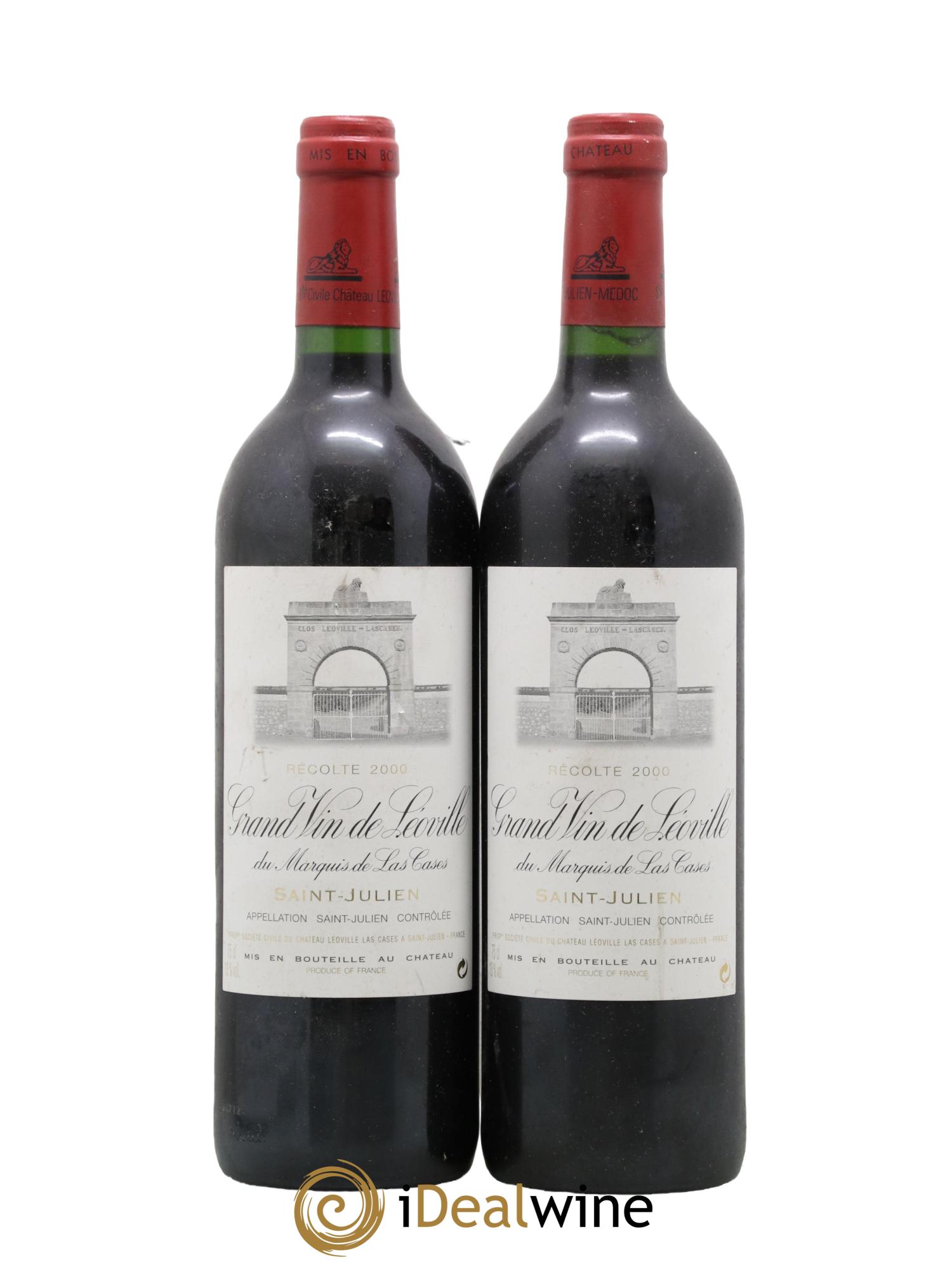 Château Léoville Las Cases 2ème Grand Cru Classé 2000 - Lot de 2 bouteilles - 0
