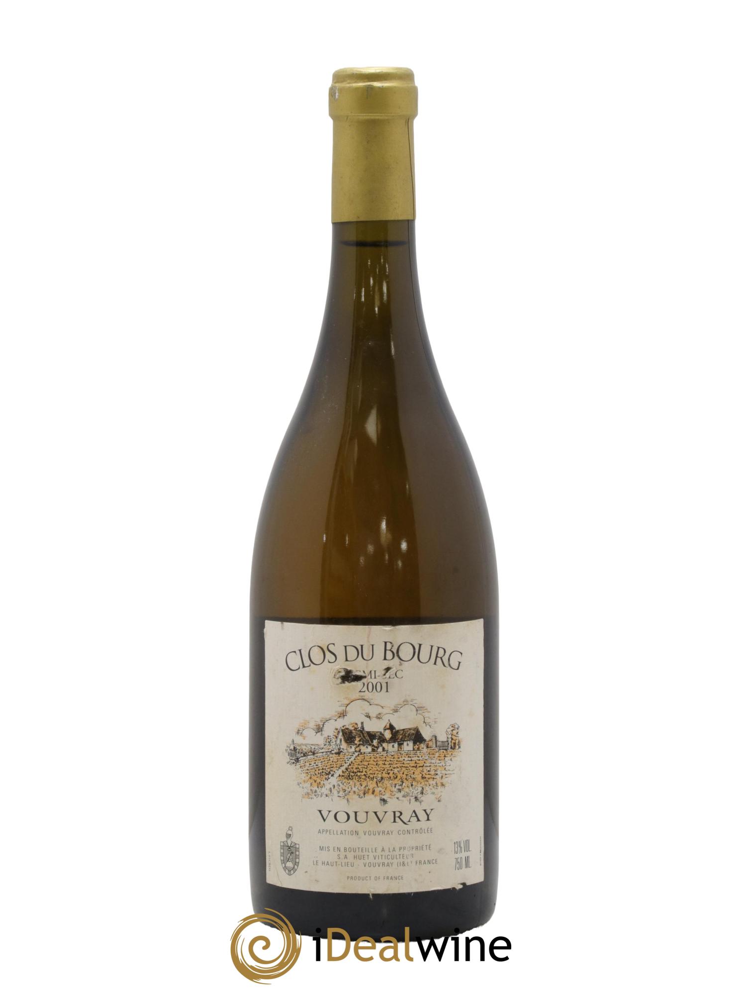 Vouvray Clos du Bourg Demi-Sec Domaine Huet 2001 - Lot de 1 bouteille - 0
