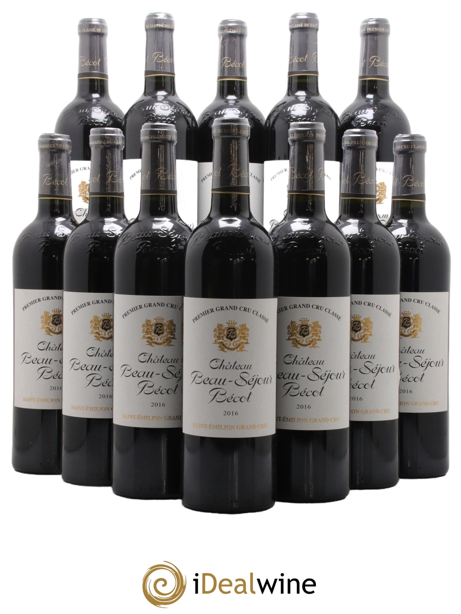 Château Beau-Séjour Bécot 1er Grand Cru Classé B 2016 - Lot de 12 bouteilles - 0