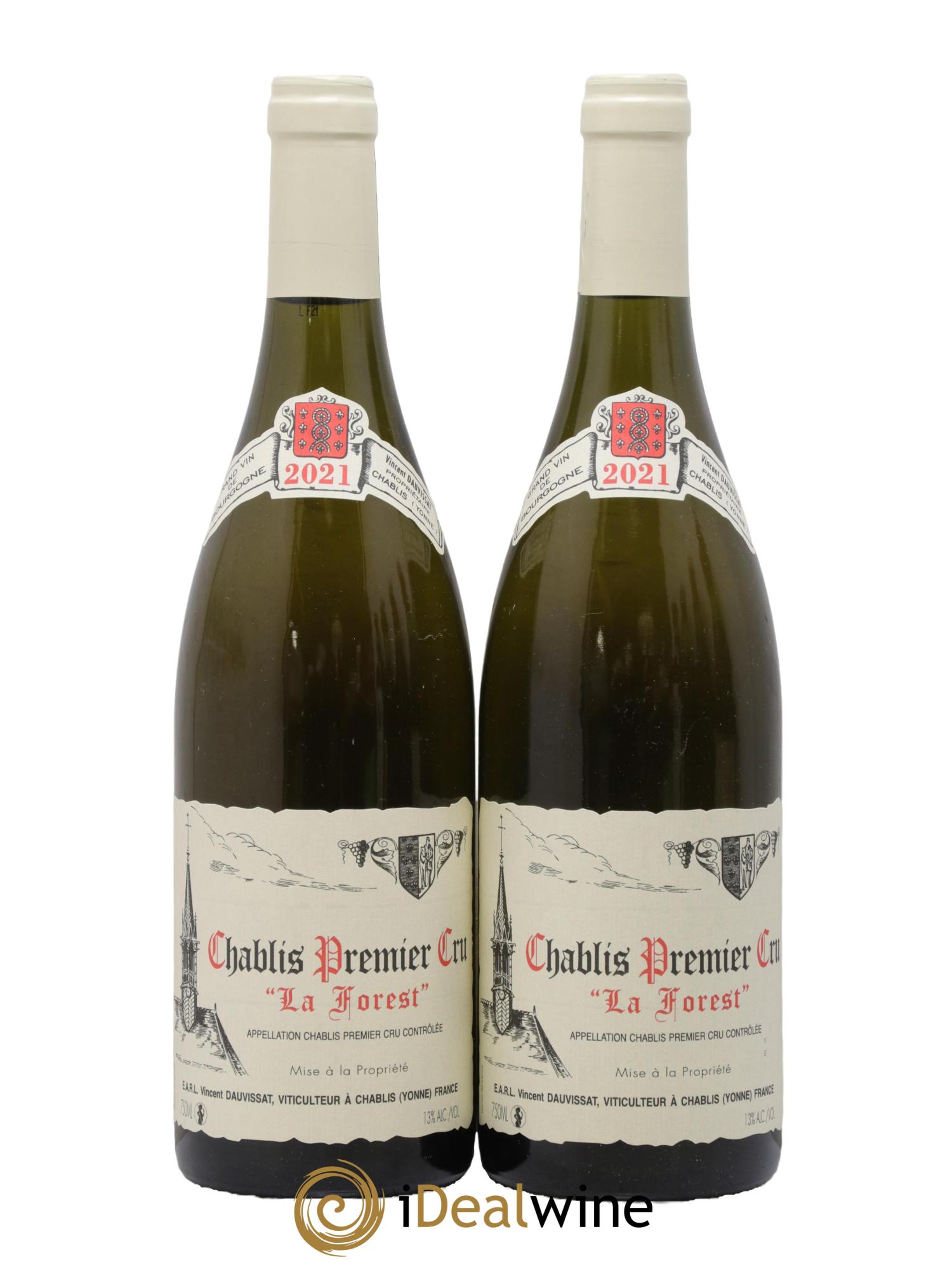 Chablis 1er Cru La Forest Vincent Dauvissat (Domaine) 2021 - Lot of 2 bottles - 0