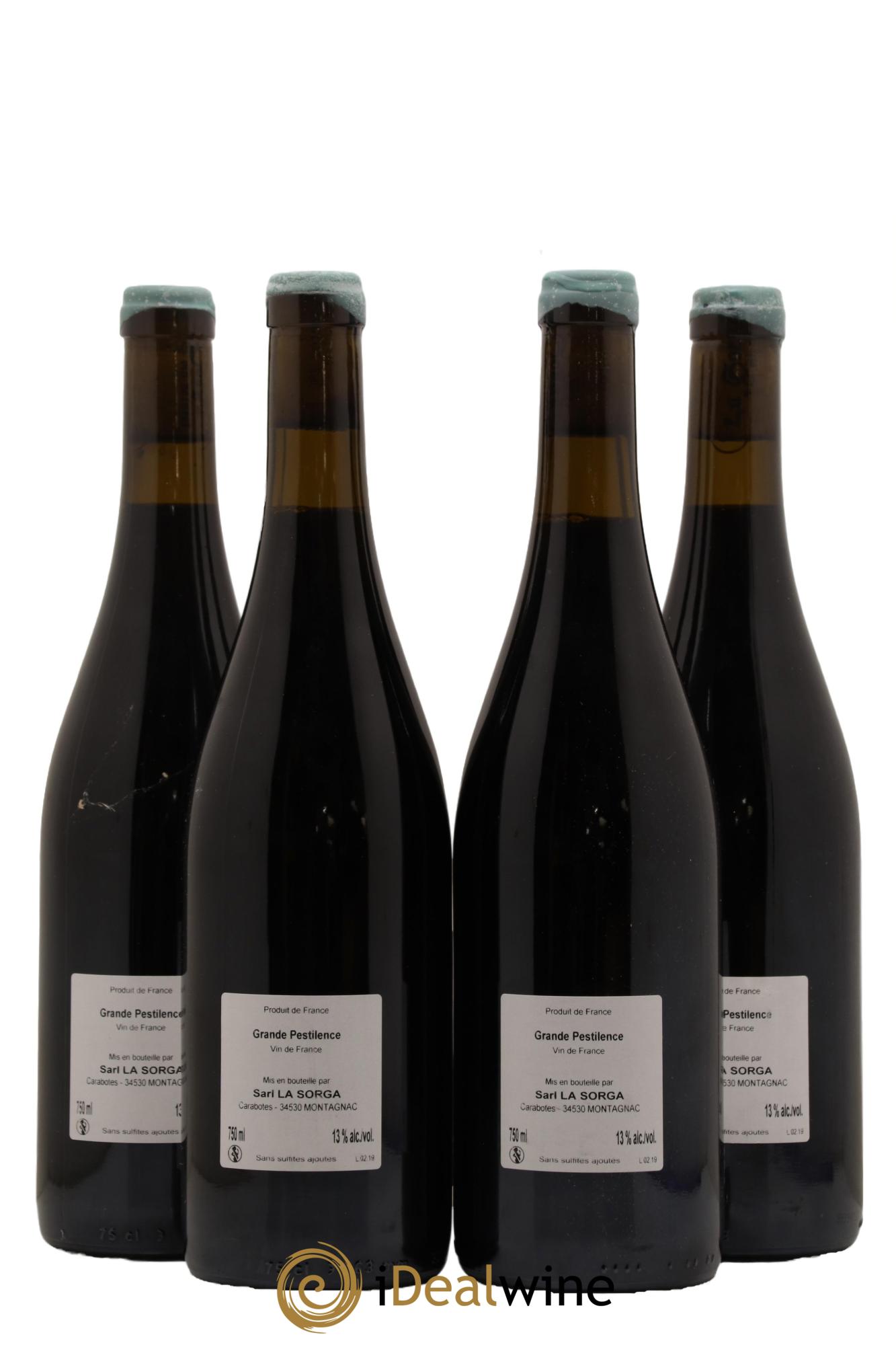 Vin de France Grande pestilence La Sorga Anthony Tortul 2019 - Lot de 4 bouteilles - 1