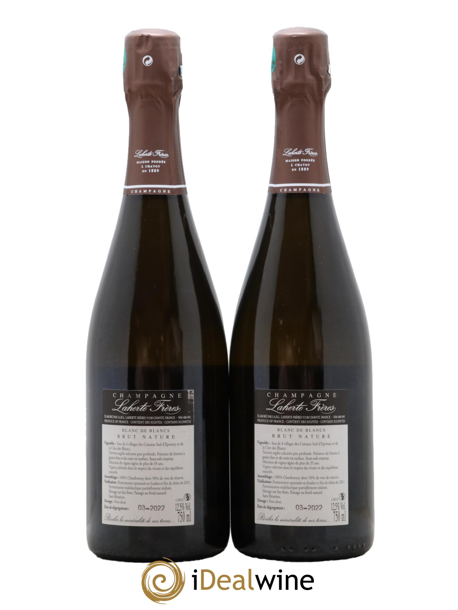 Blanc de Blancs Brut Nature Laherte Frères - Lot de 2 bouteilles - 1