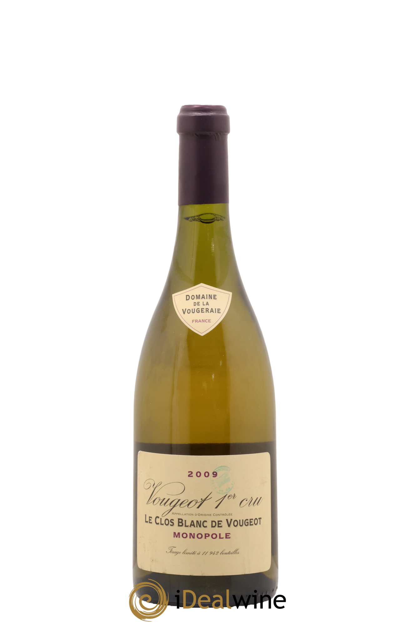 Vougeot 1er Cru Le Clos Blanc de Vougeot La Vougeraie 2009 - Lot de 1 bouteille - 0