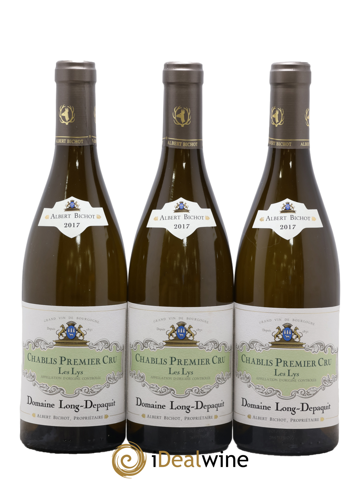 Chablis 1er Cru Les Lys Long Depaquit - Albert Bichot (Domaine) 2017 - Lot de 3 bouteilles - 0