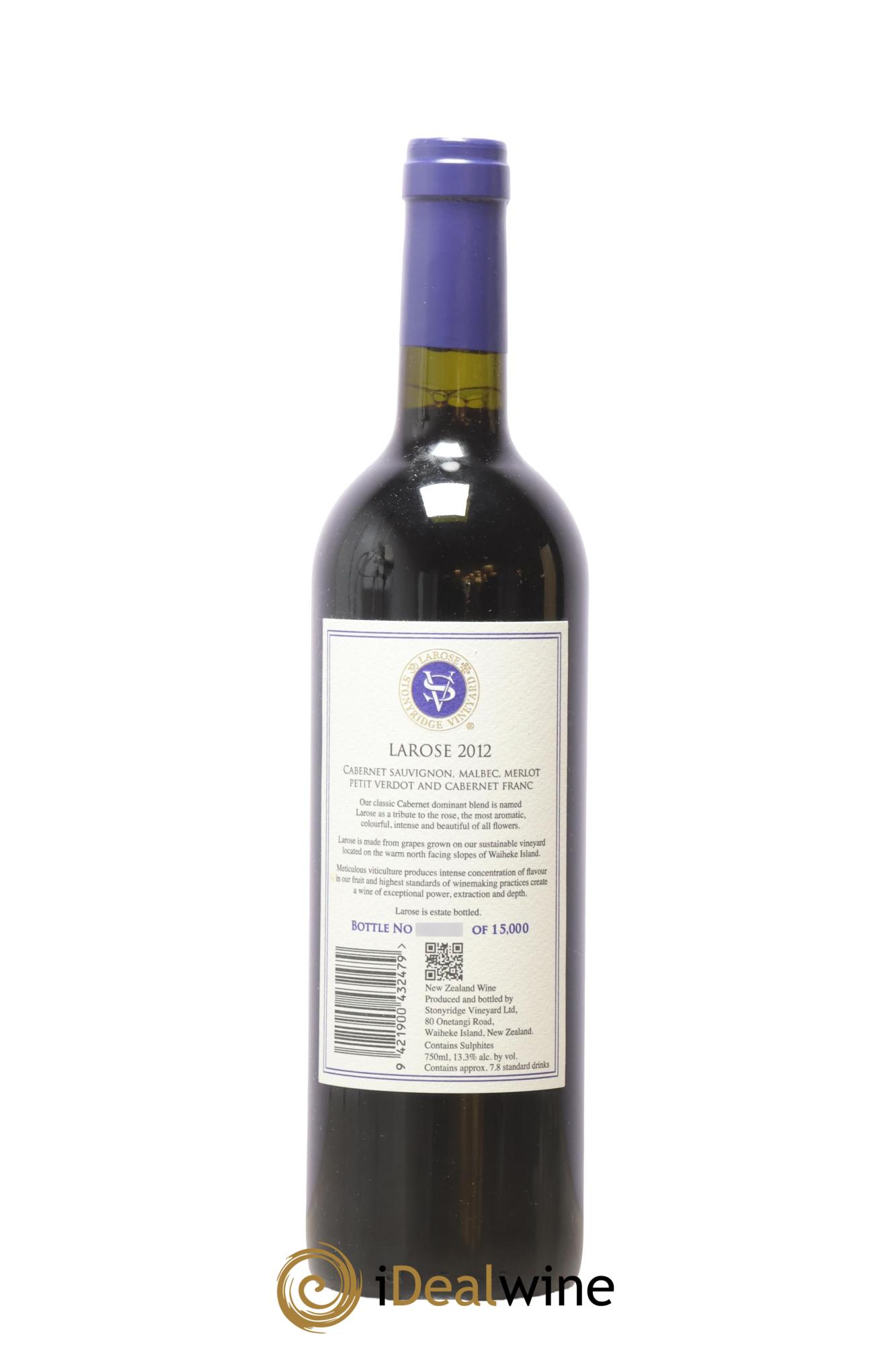 Nouvelle-Zelande Waiheke Island Larose Stonyridge Vineyard 2012 - Lot of 1 bottle - 1
