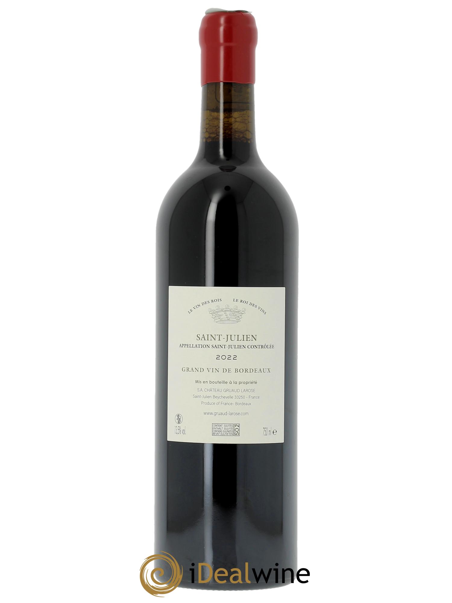 Sarget de Gruaud Larose Second Vin (CBO a partir de 6 bts) 2022 - Lot de 1 bouteille - 1