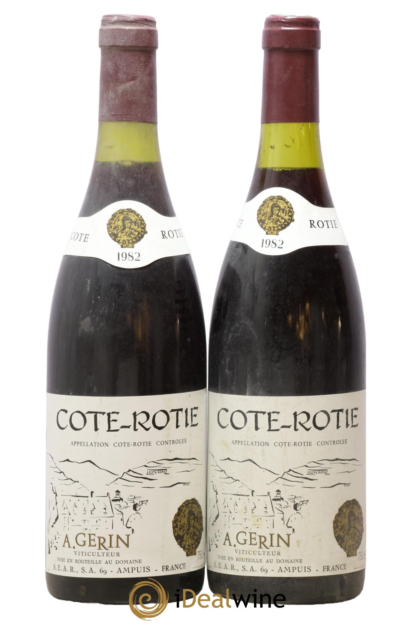 Côte-Rôtie A.Gerin 1982 - Lot of 2 bottles - 0