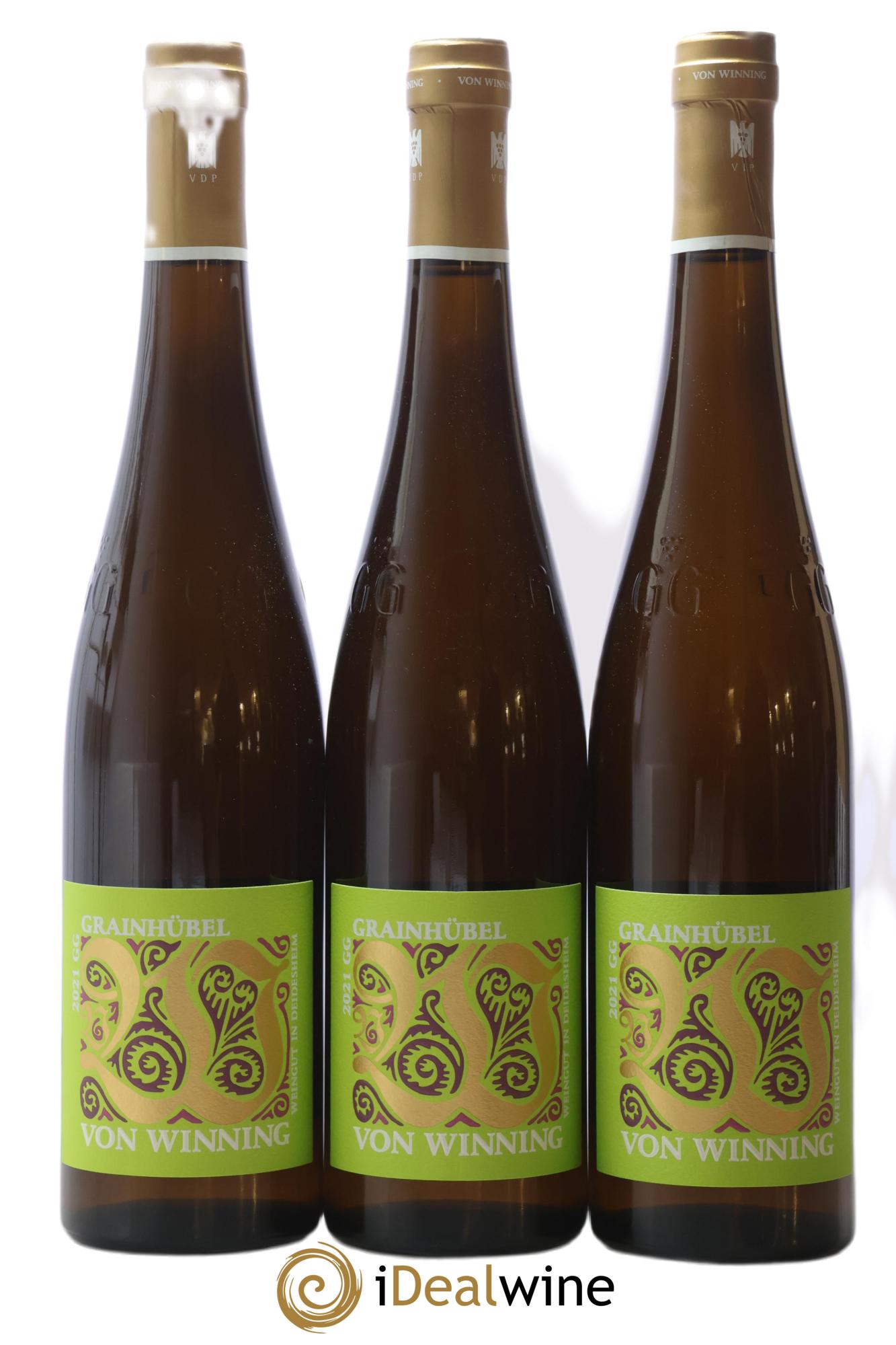 Allemagne Riesling Grain Hübel GG Von Winning 2021 - Lot de 3 bouteilles - 0