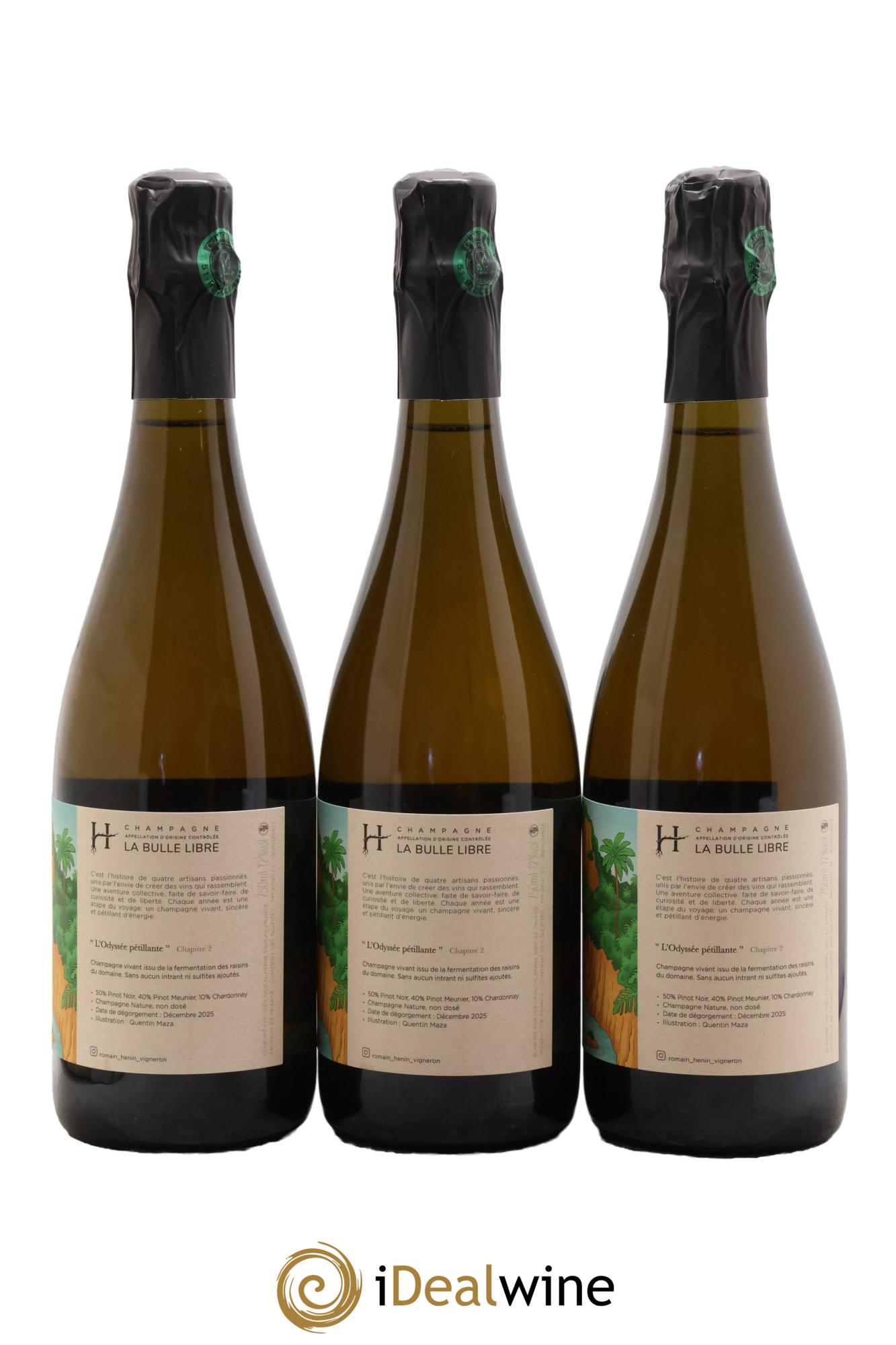 L'Odyssée Pétillante Chapitre 2 Romain Henin - Lot of 3 bottles - 1