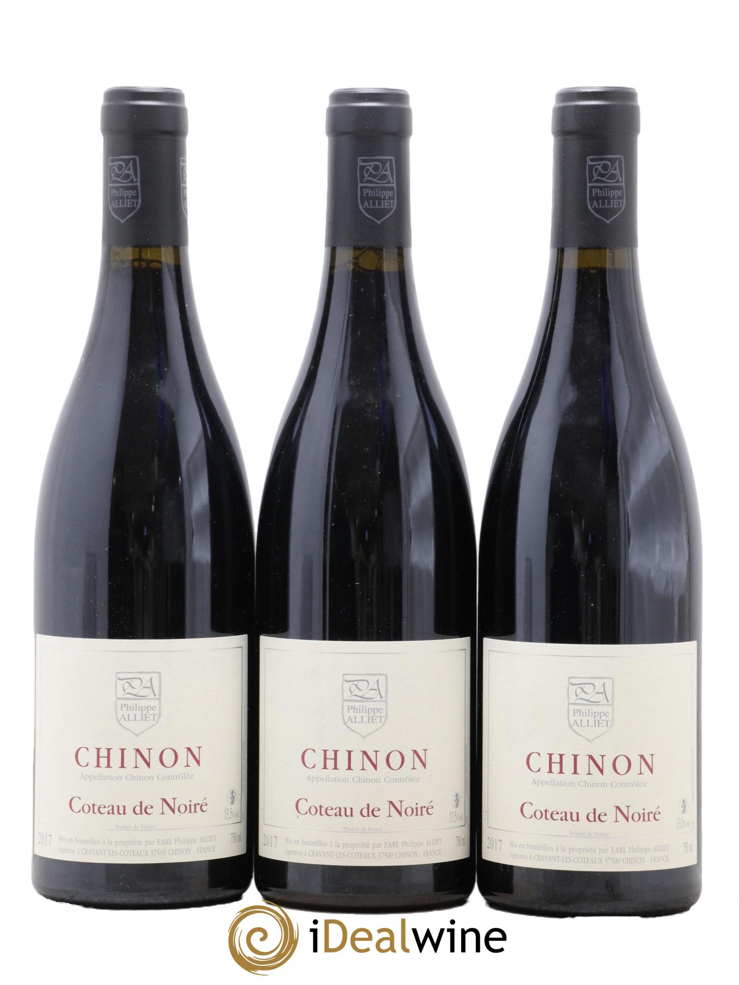 Chinon Coteau de Noiré Philippe Alliet 2017 - Lot de 3 bouteilles - 0
