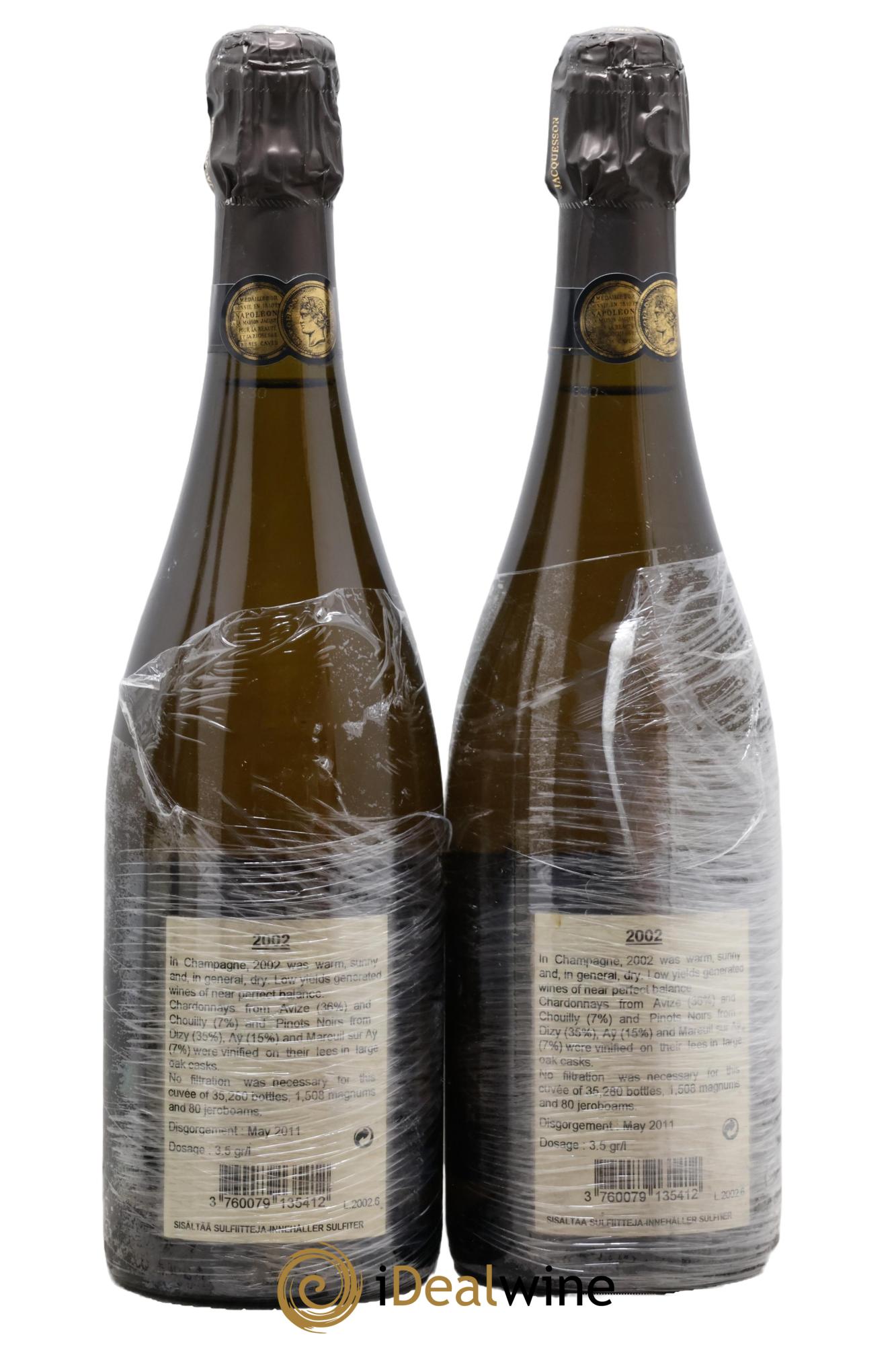 Millésimé Jacquesson 2002 - Lot de 2 bouteilles - 1