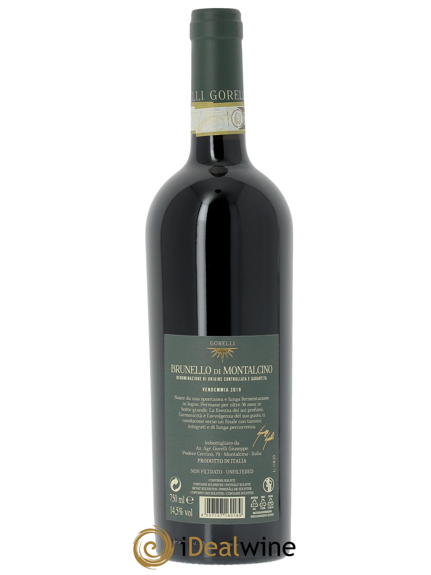 Brunello di Montalcino DOCG Gorelli  2019 - Posten von 1 Flasche - 1