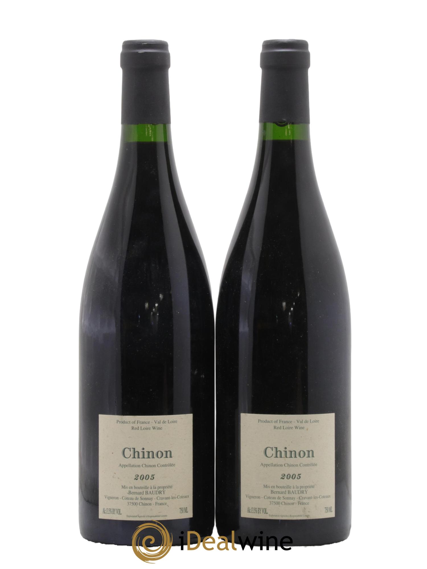 Chinon Franc de Pied Bernard Baudry 2005 - Lotto di 2 bottiglie - 1