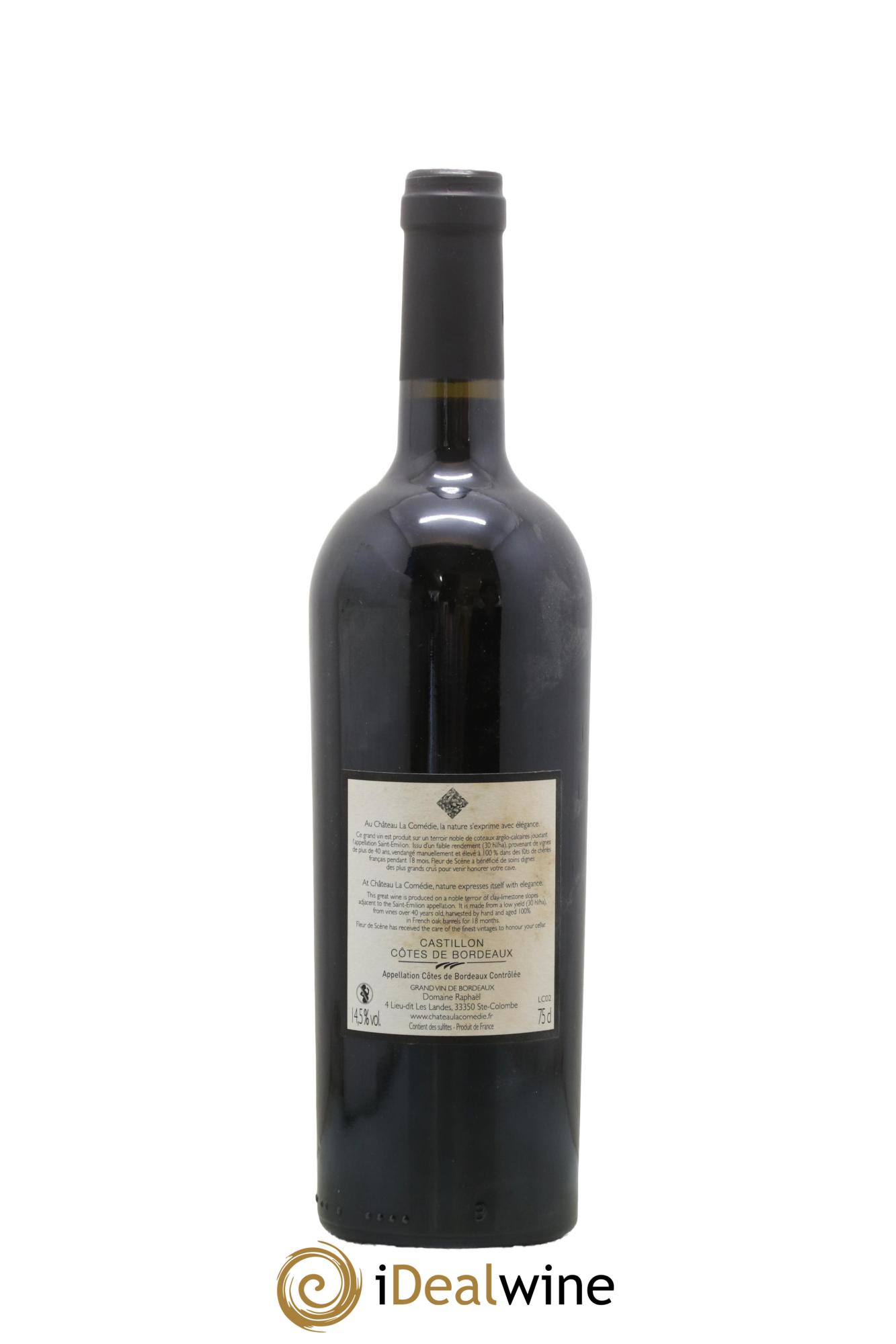 Castillon-Côtes-de-Bordeaux (Côtes-de-Castillon) Fleur de Scene Château la Comedie 2019 - Lot de 1 bouteille - 1