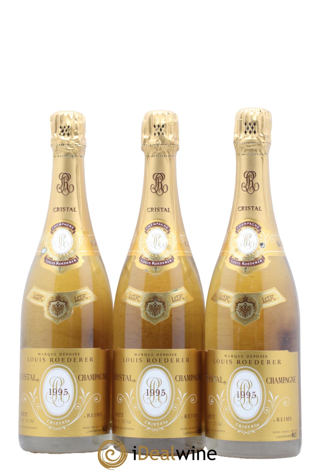 Cristal Louis Roederer 1995 - Posten von 3 Flaschen - 1