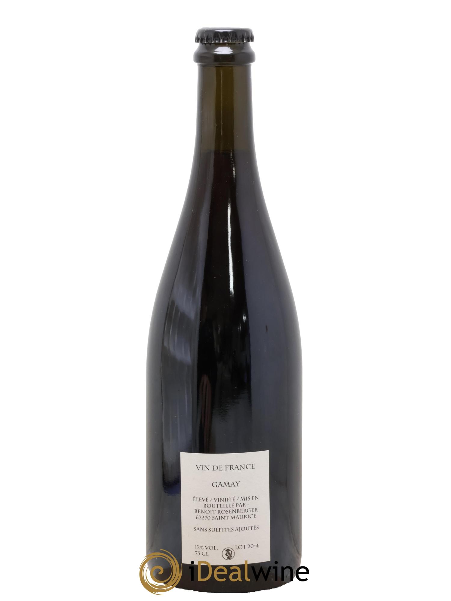Vin de France Verre de Terre Désaltérofilles Benoit Rosenberger 2020 - Lot de 1 bouteille - 1