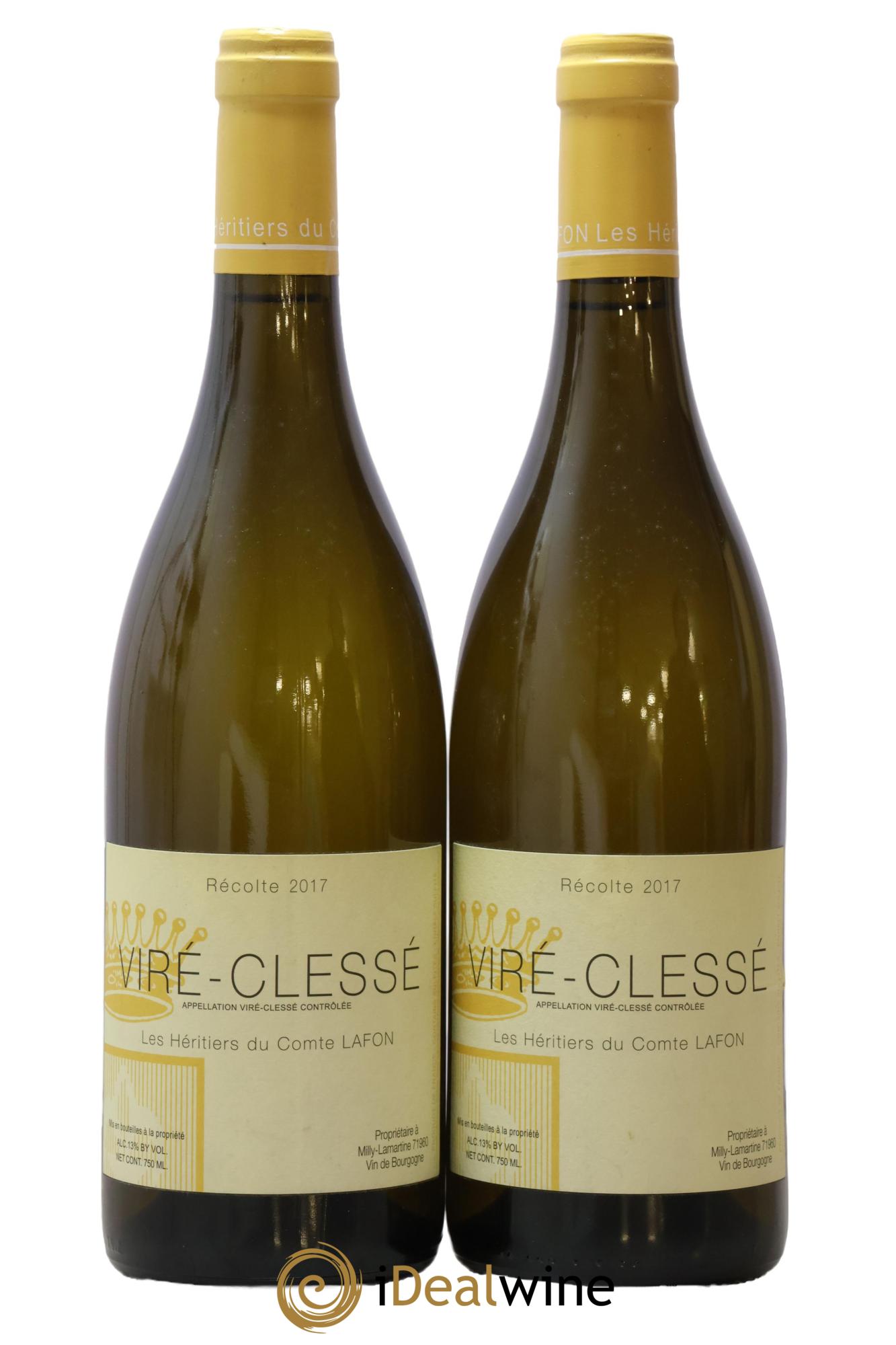 Viré-Clessé Vieilles Vignes Héritiers du Comte Lafon 2017 - Lot de 2 bouteilles - 0