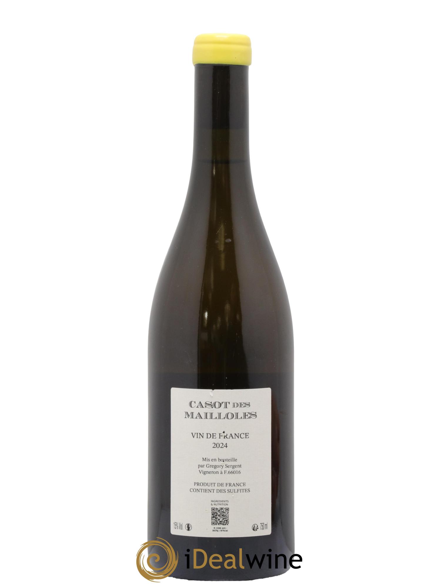 Vin de France Le Casot des Mailloles Grégory Sergent 2024 - Lot de 1 bouteille - 1