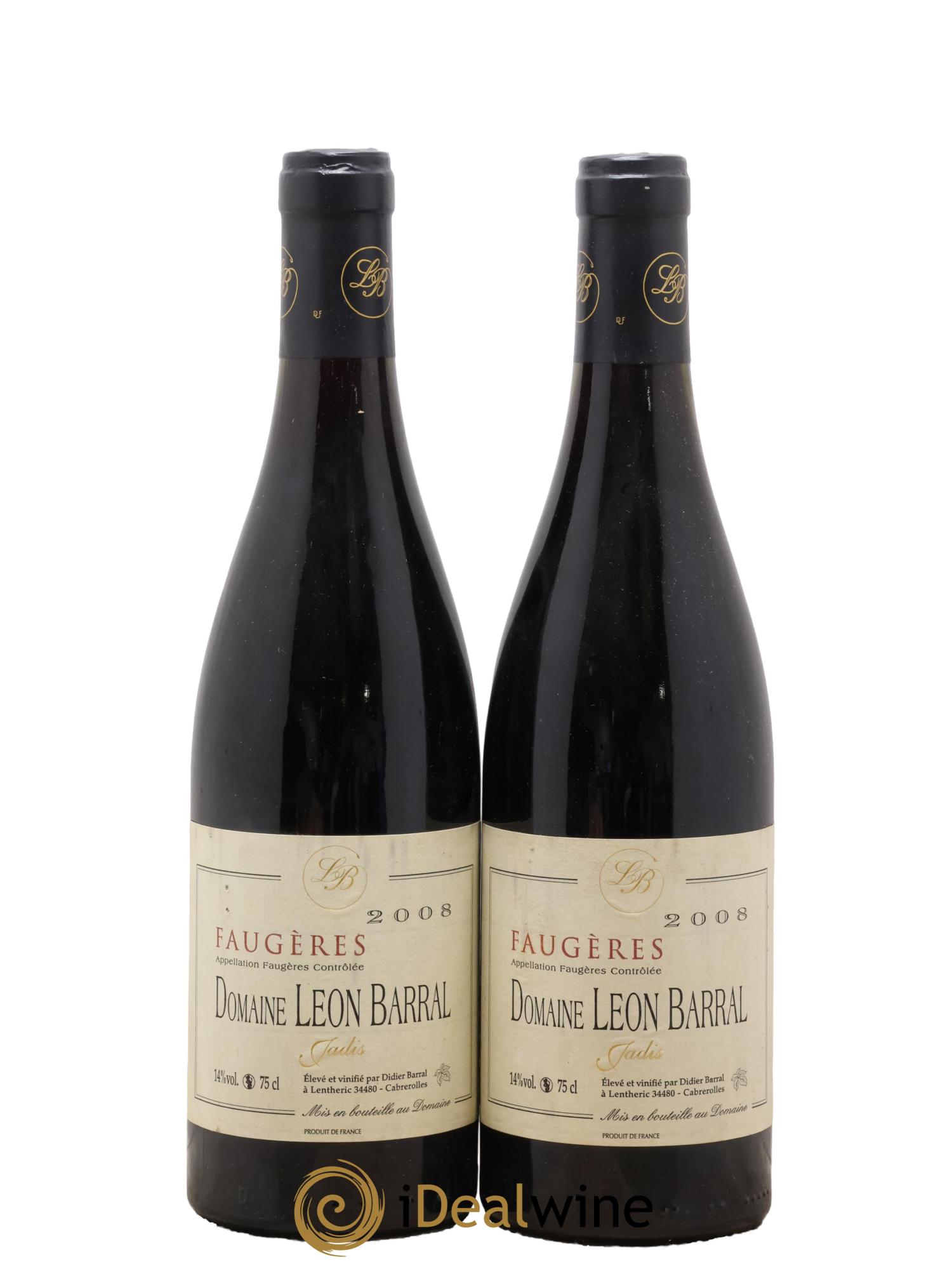 Faugères Jadis Domaine Léon Barral 2008 - Lotto di 2 bottiglie - 0