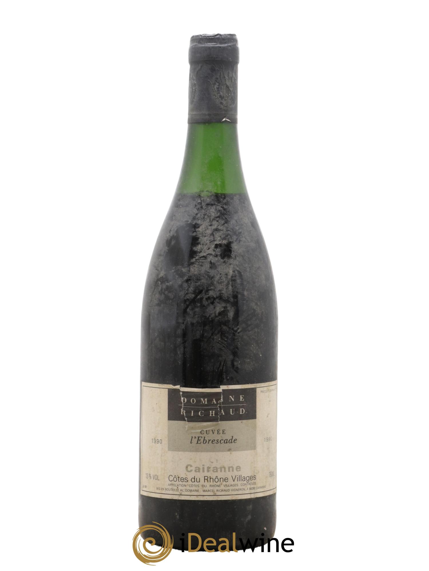 Cairanne Ebrescade Marcel Richaud 1990 - Lot de 1 bouteille - 0