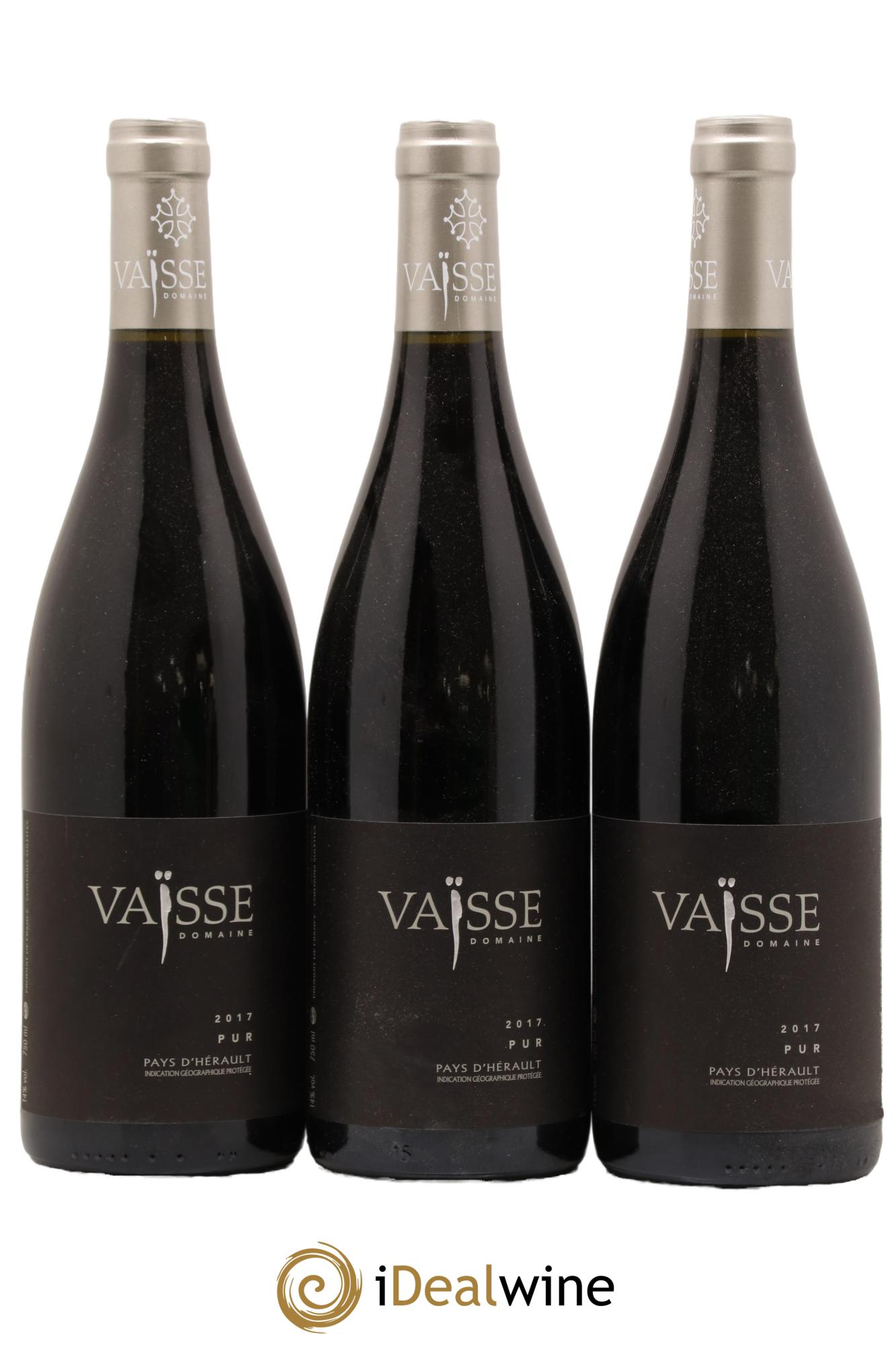 Pays d'Hérault Pur Vaisse (Domaine) 2017 - Lot de 3 bouteilles - 0