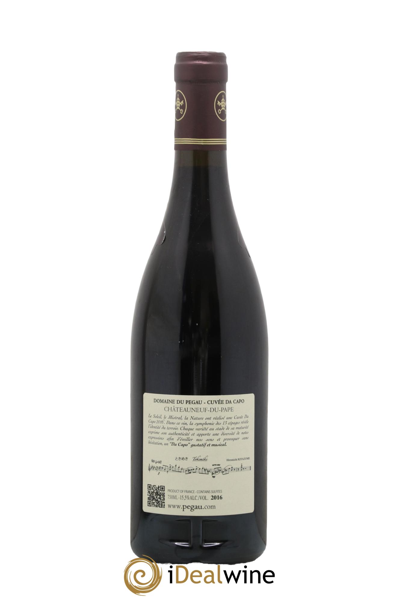 Châteauneuf-du-Pape Domaine du Pégau Cuvée Da Capo Paul et Laurence Féraud 2016 - Posten von 1 Flasche - 1