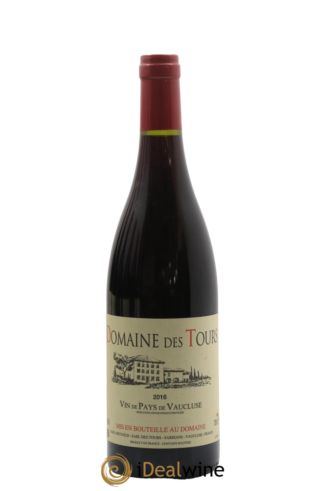 IGP Vaucluse (Vin de Pays de Vaucluse) Domaine des Tours Emmanuel Reynaud 2016 - Lot of 1 bottle - 0