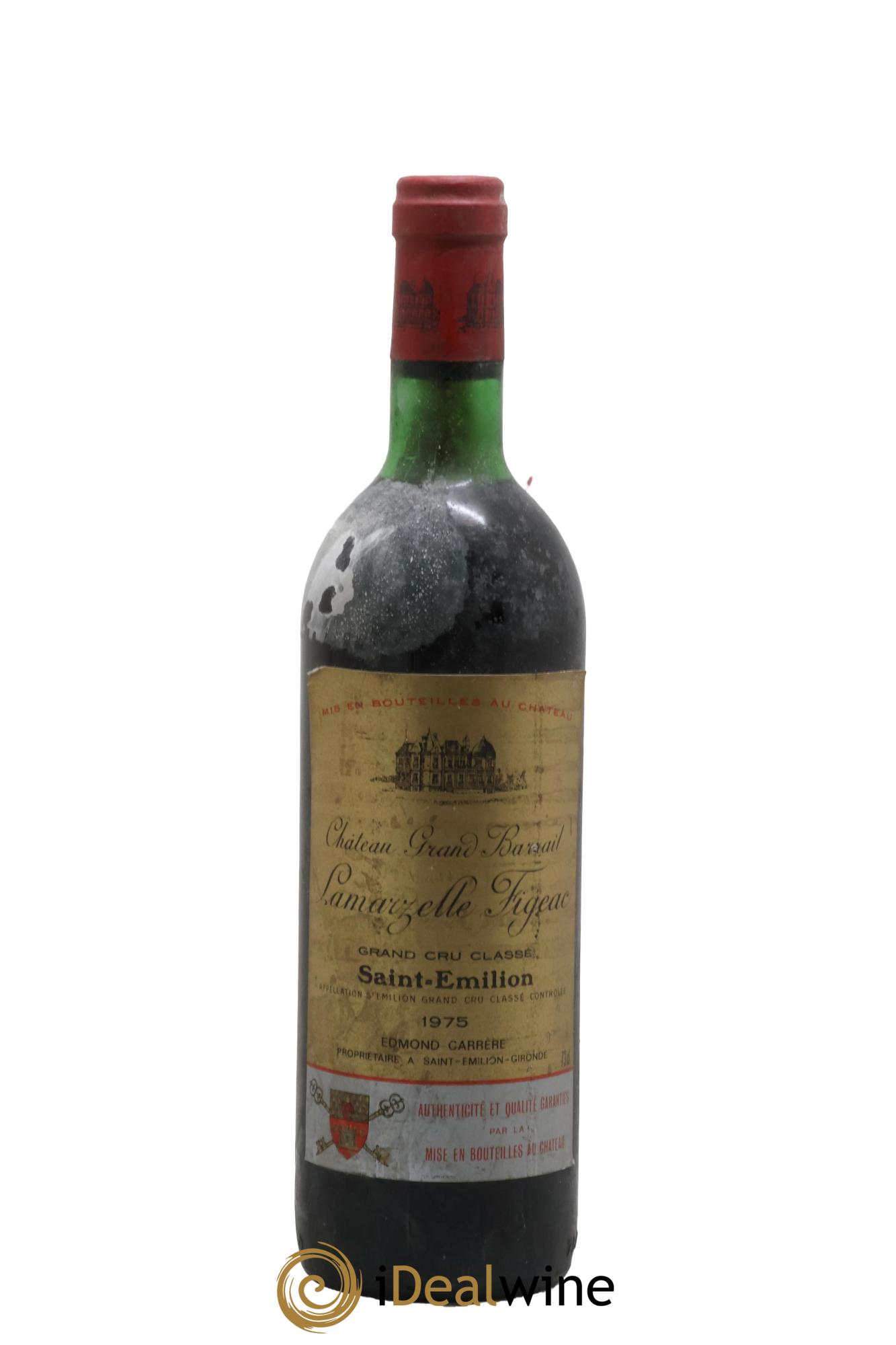 Château Grand Barrail Lamarzelle Figeac Grand Cru Classé Pas sûre 1975 - Lot de 1 bouteille - 0