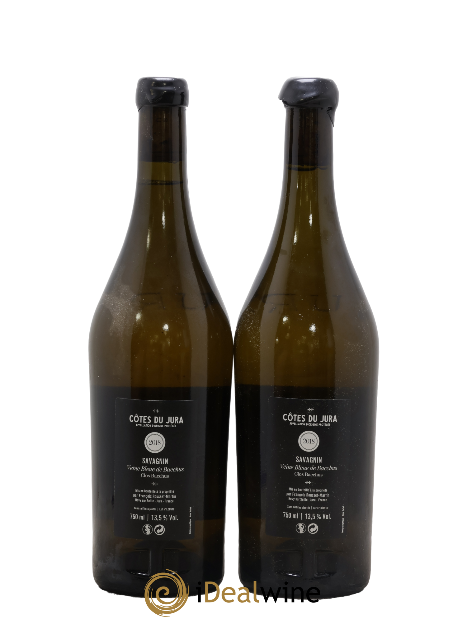 Côtes du Jura La Veine Bleue de Bacchus François Rousset Martin 2018 - Lot de 2 bouteilles - 1