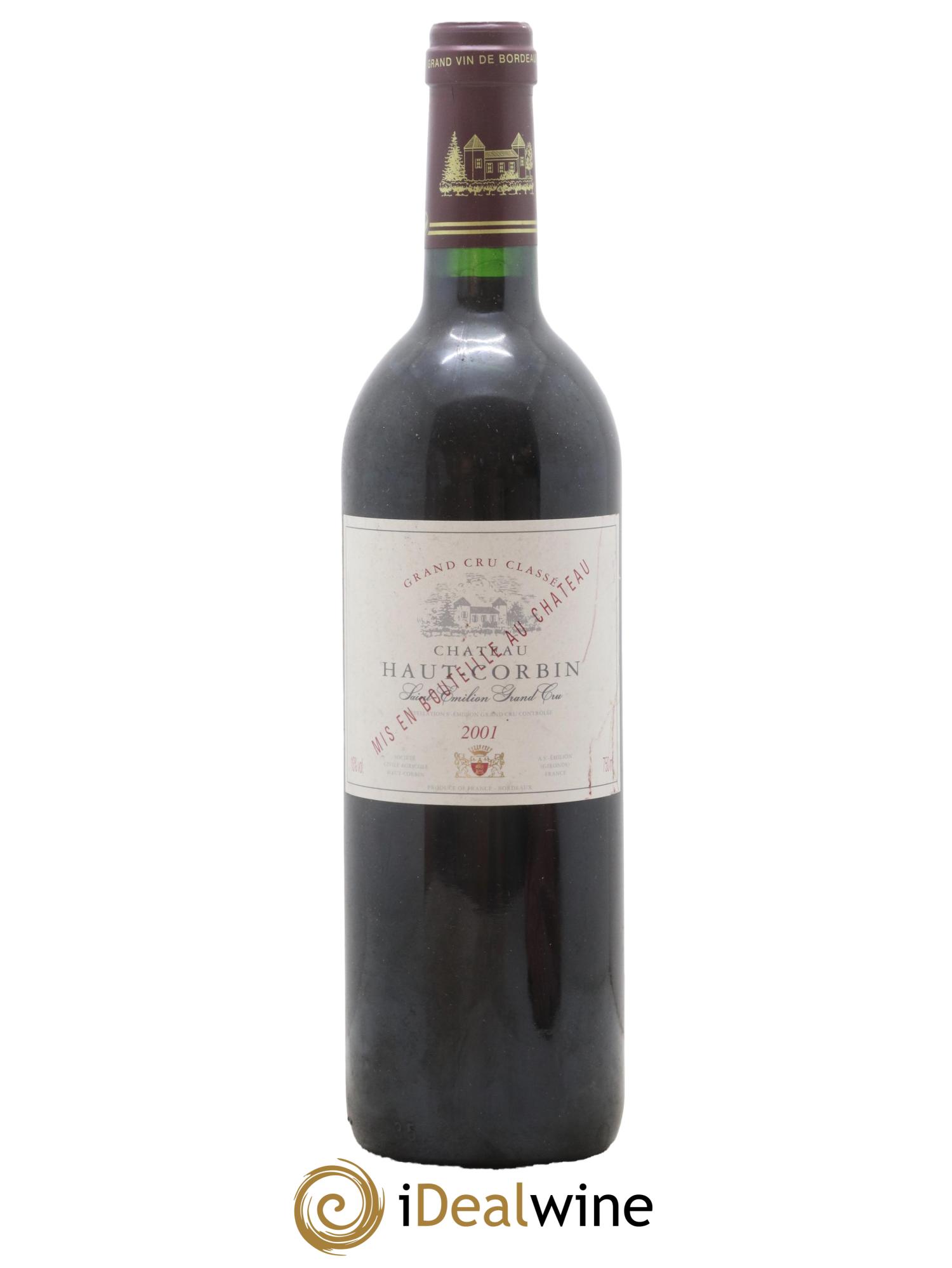 Château Haut Corbin Grand Cru 2001 - Lot de 1 bouteille - 0