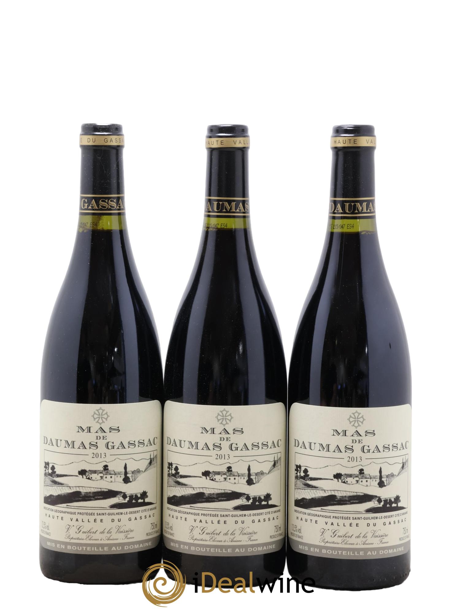 IGP St Guilhem-le-Désert - Cité d'Aniane Mas Daumas Gassac Famille Guibert de La Vaissière  2013 - Lot of 6 bottles - 2