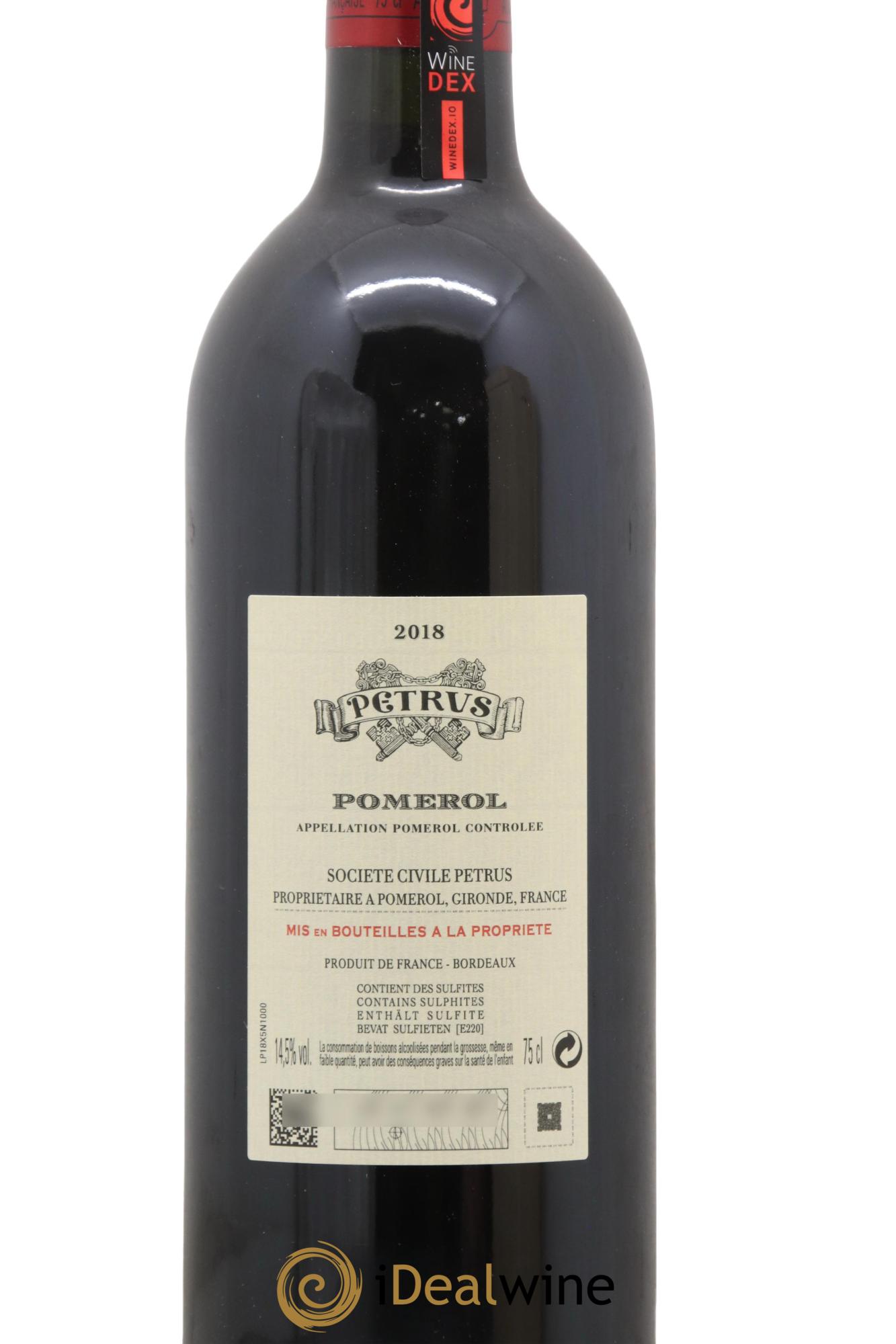 Petrus 2018 - Lot de 1 bouteille - 5