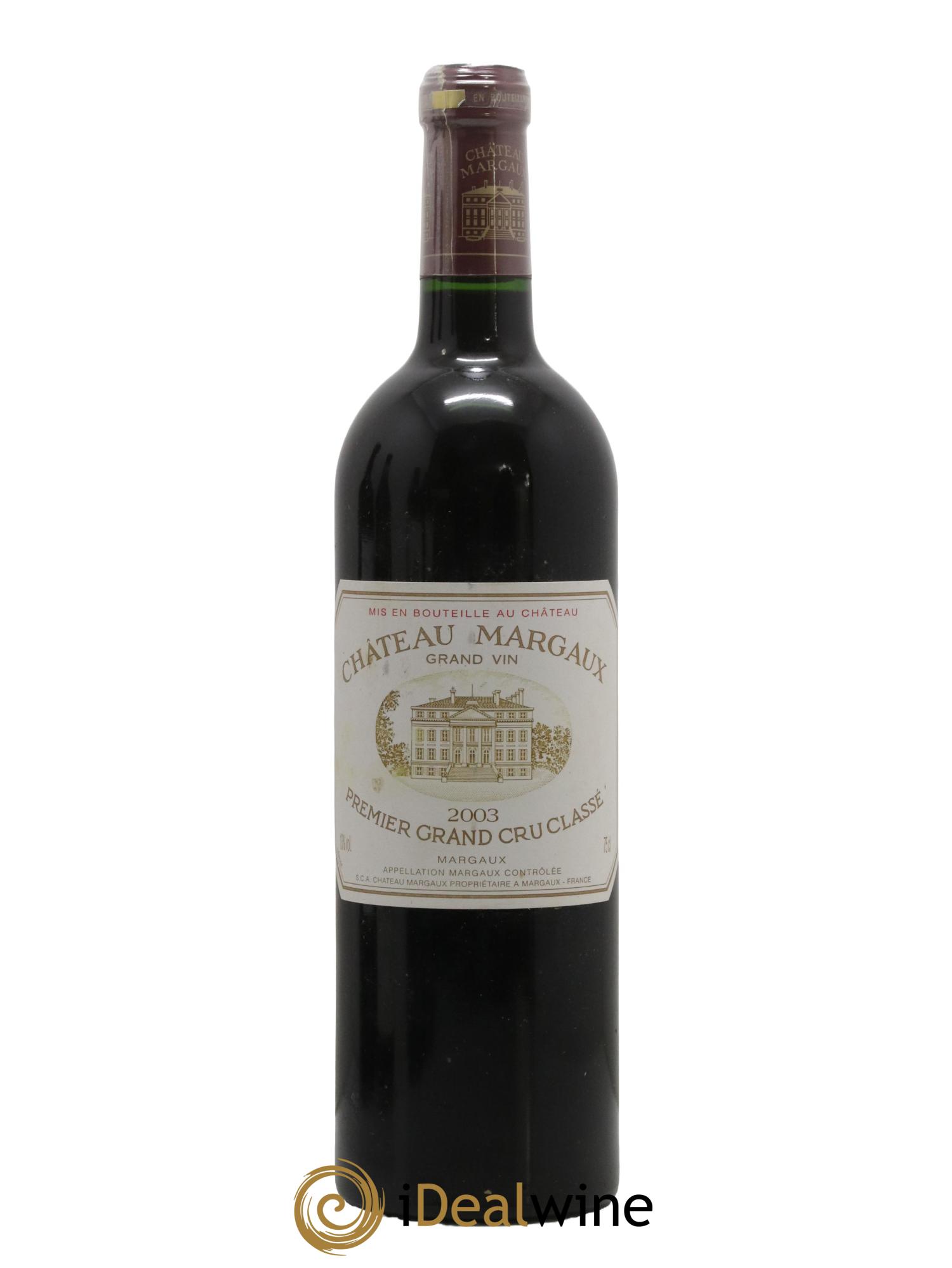 Château Margaux 1er Grand Cru Classé 2003 - Lot de 1 bouteille - 0