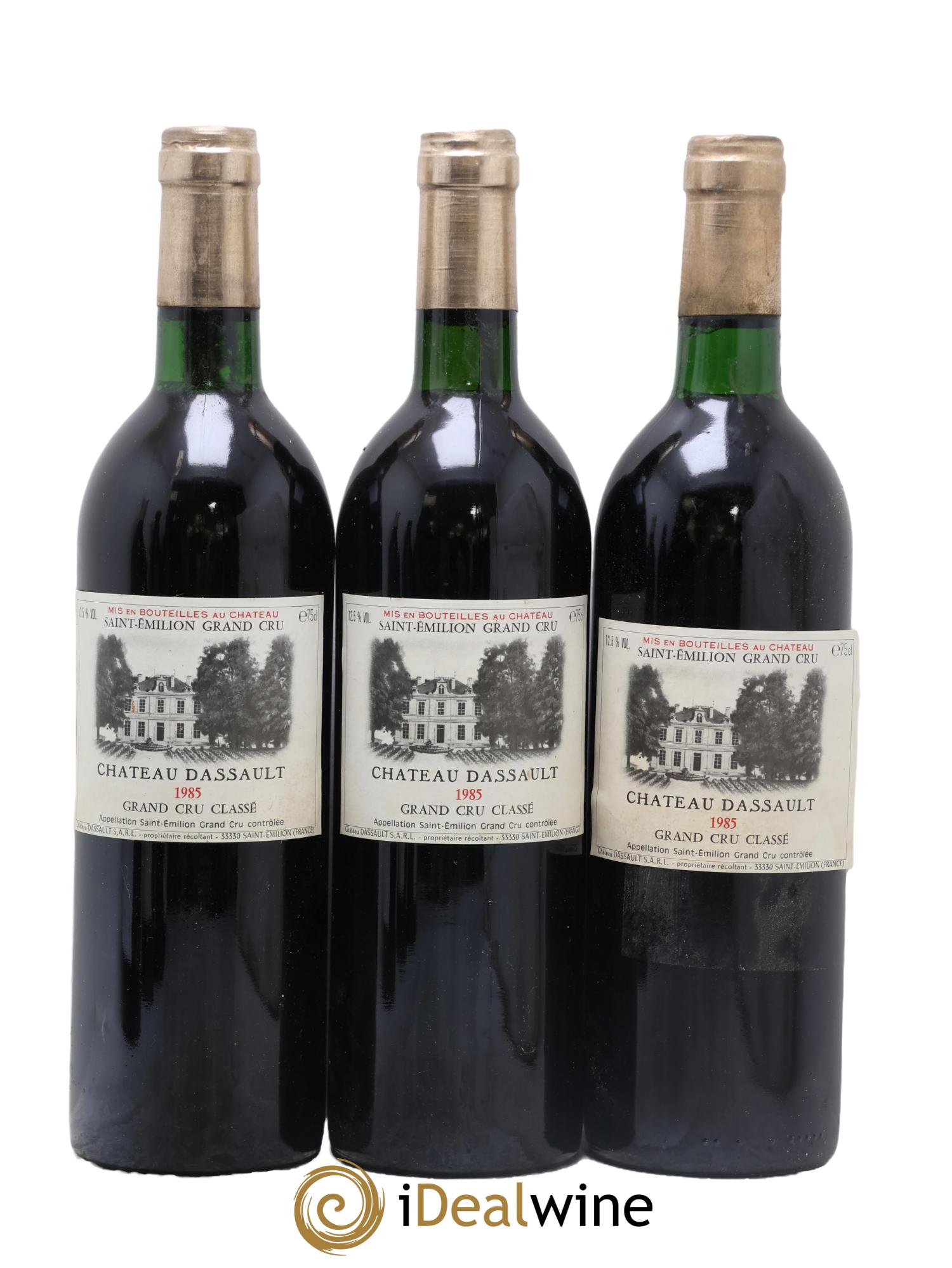 Château Dassault Grand Cru Classé 1985 - Lot de 3 bouteilles - 0