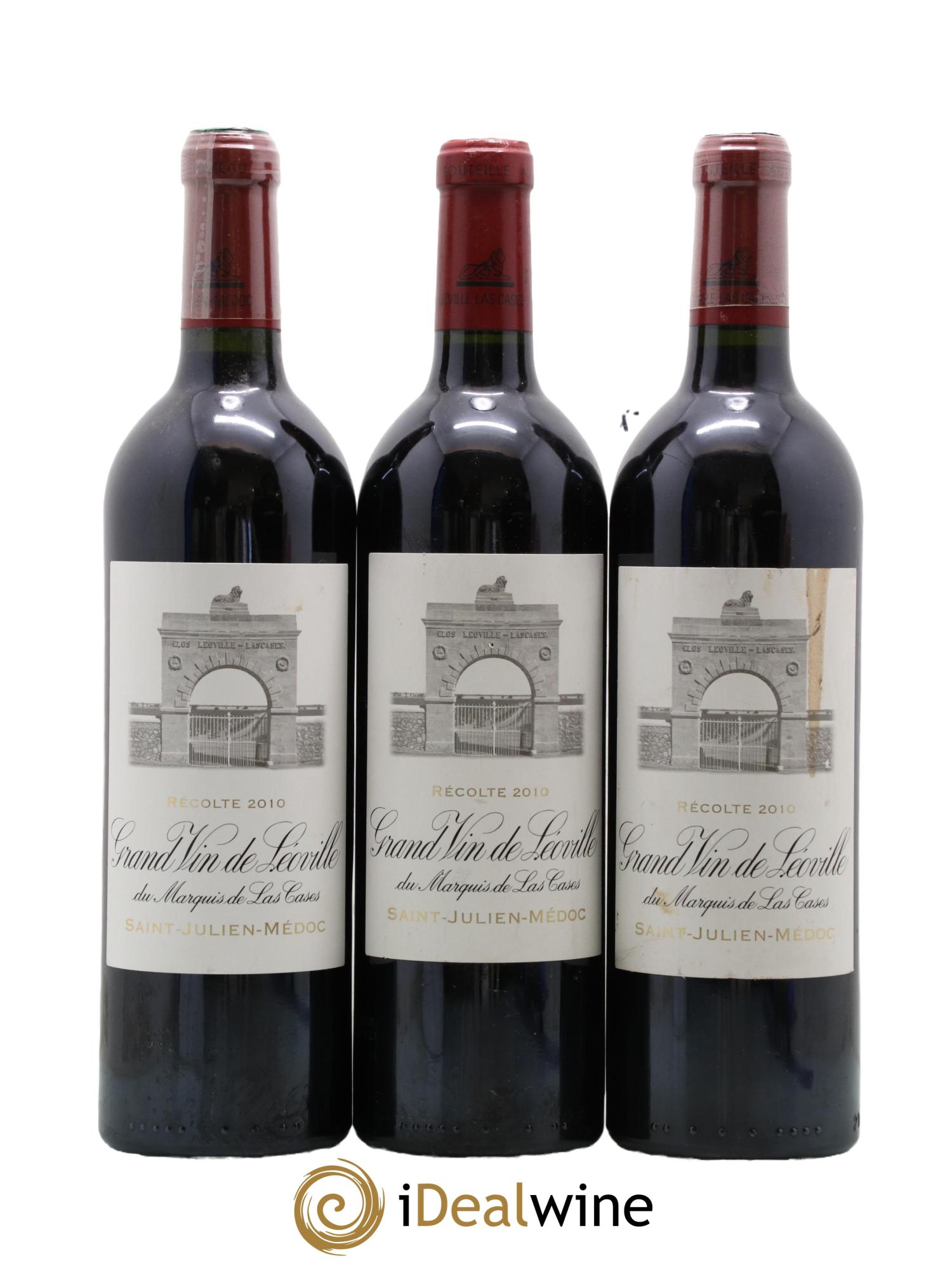 Château Léoville Las Cases 2ème Grand Cru Classé 2010 - Lot de 3 bouteilles - 0