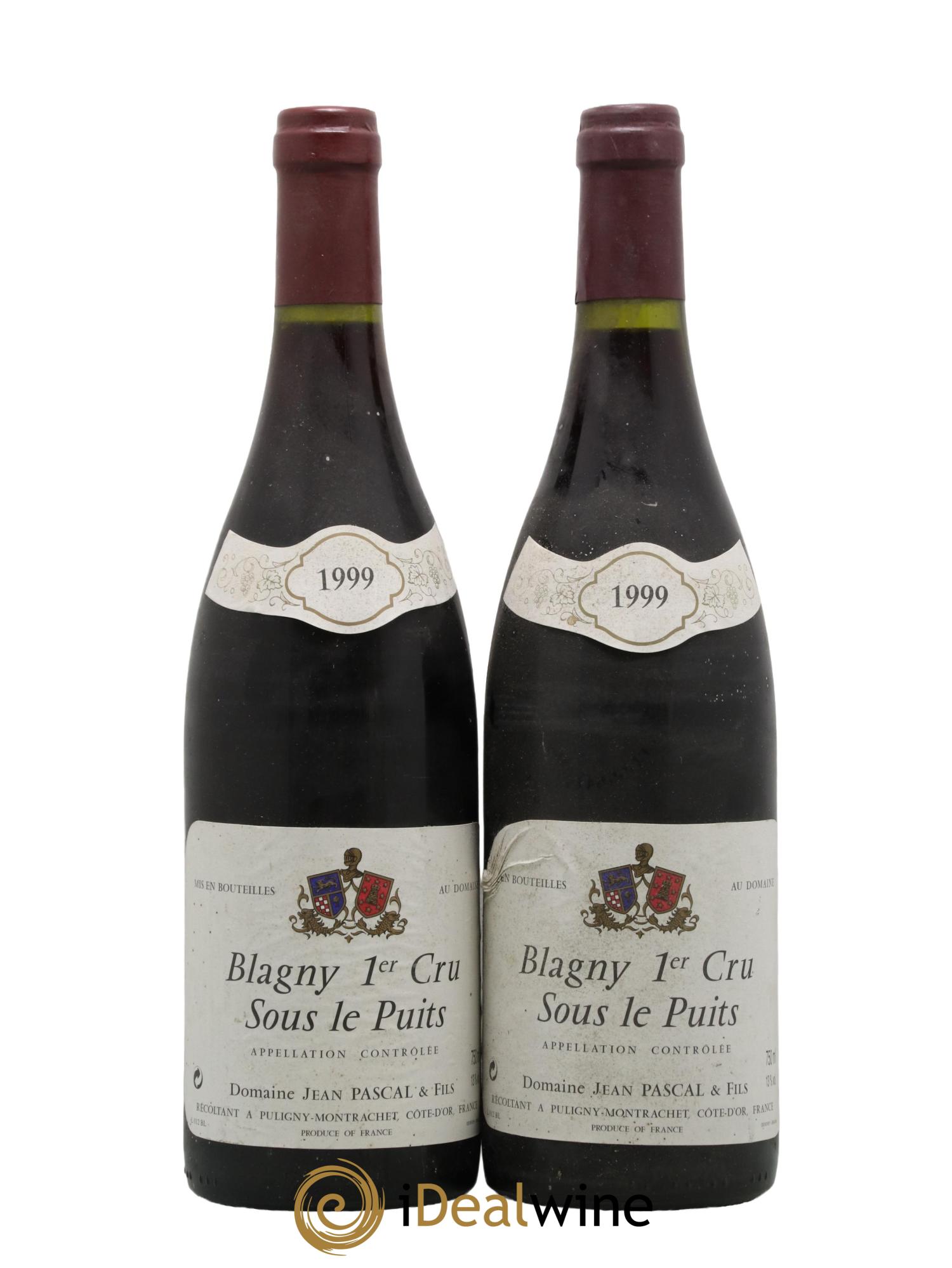 Blagny 1er Cru Sous le Puits Domaine Jean Pascal et Fils 1999 - Lot de 2 bouteilles - 0