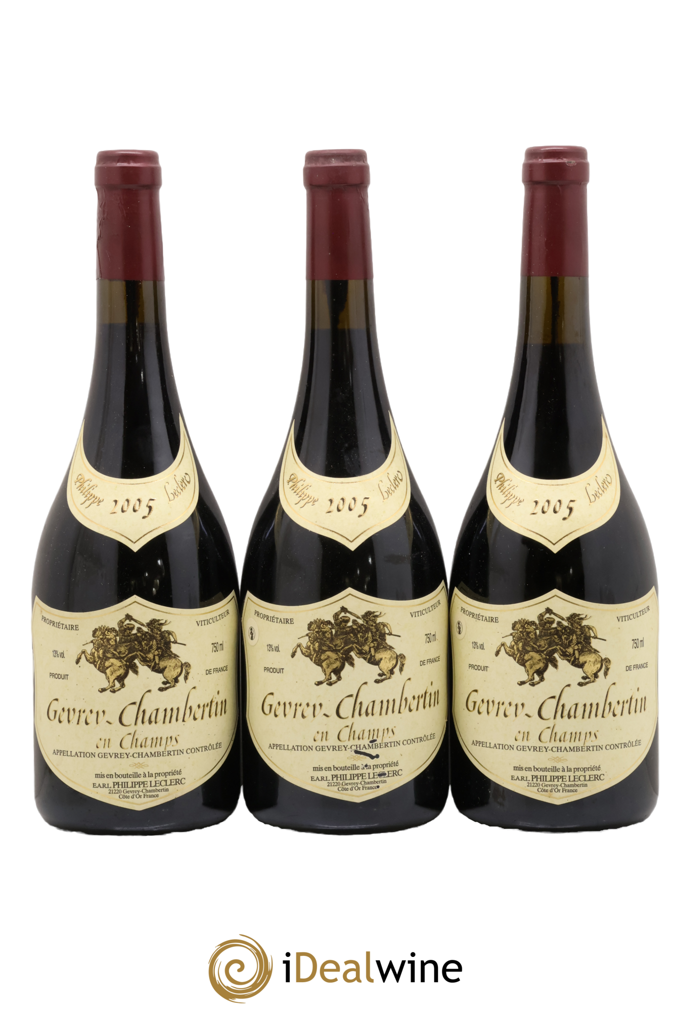 Gevrey-Chambertin En Champs Philippe Leclerc 2005 - Lotto di 3 bottiglie - 0