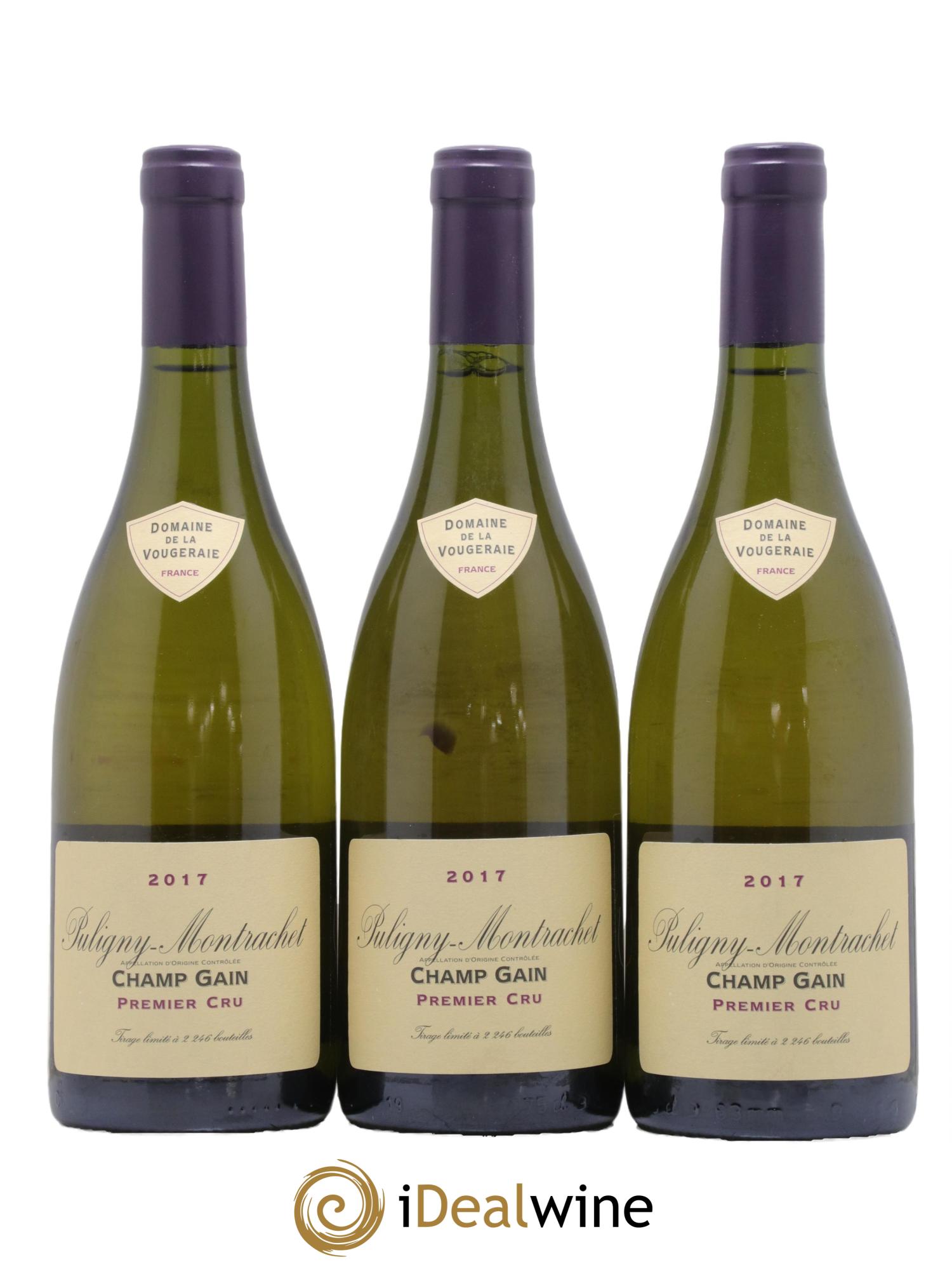 Puligny-Montrachet 1er Cru Champ Gain La Vougeraie 2017 - Lot de 3 bouteilles - 0