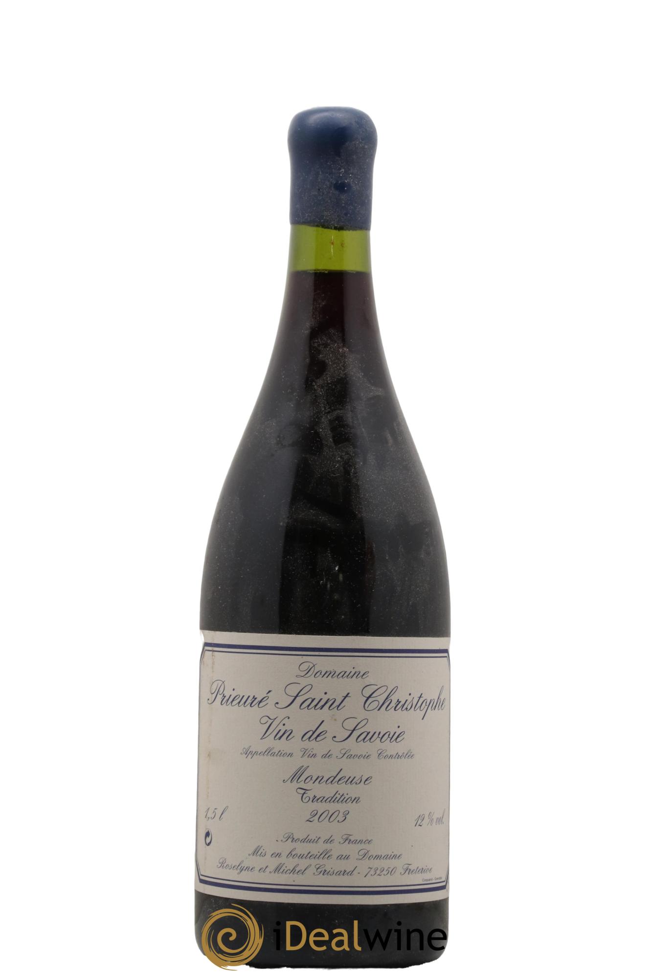 Vin de Savoie Mondeuse Tradition Prieuré Saint Christophe (Domaine) 2003 - Lot de 1 magnum - 0