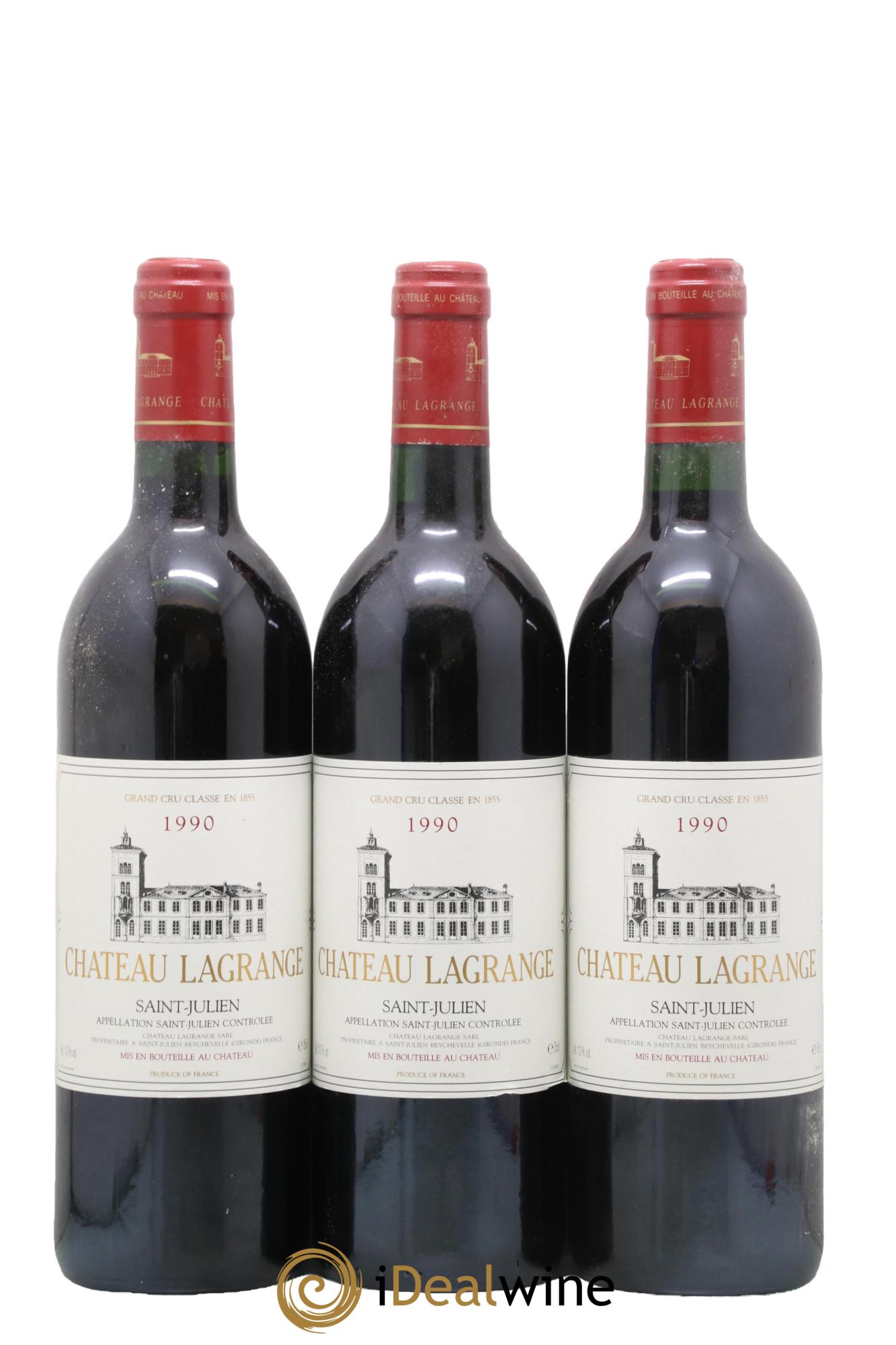 Château Lagrange 3ème Grand Cru Classé 1990 - Lot de 3 bouteilles - 0