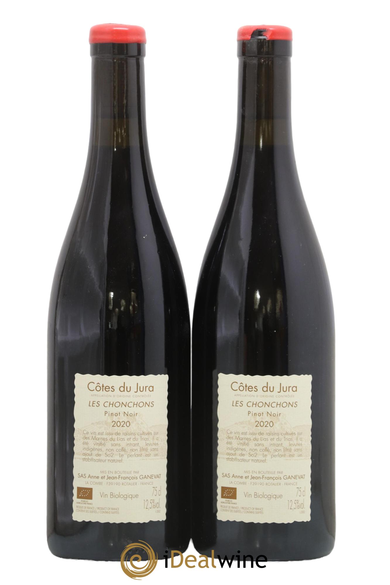 Côtes du Jura Pinot Noir Les Chonchons Anne et Jean François Ganevat 2020 - Lotto di 2 bottiglie - 1