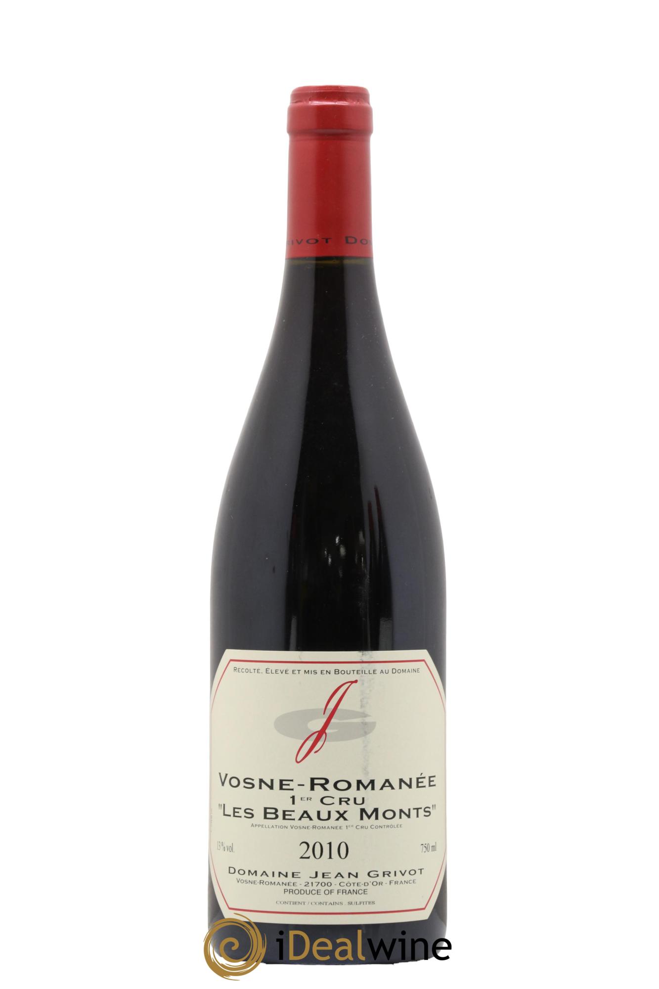 Vosne-Romanée 1er Cru Les Beaux-Monts Jean Grivot 2010 - Lot de 1 bouteille - 0