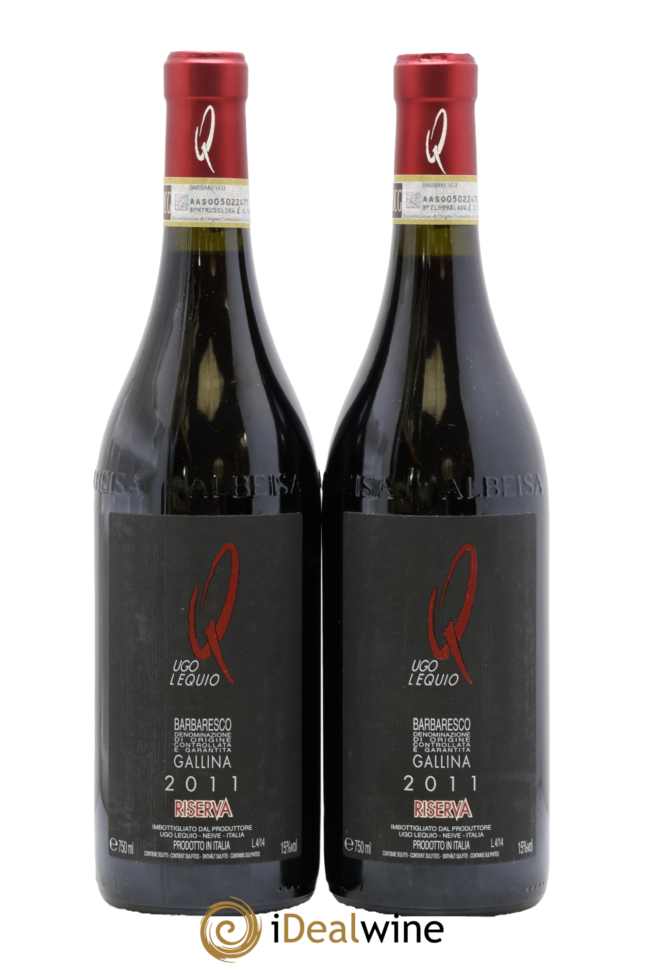 Barbaresco DOCG Riserva Gallina Ego Lequio 2011 - Lote de 2 botellas - 0